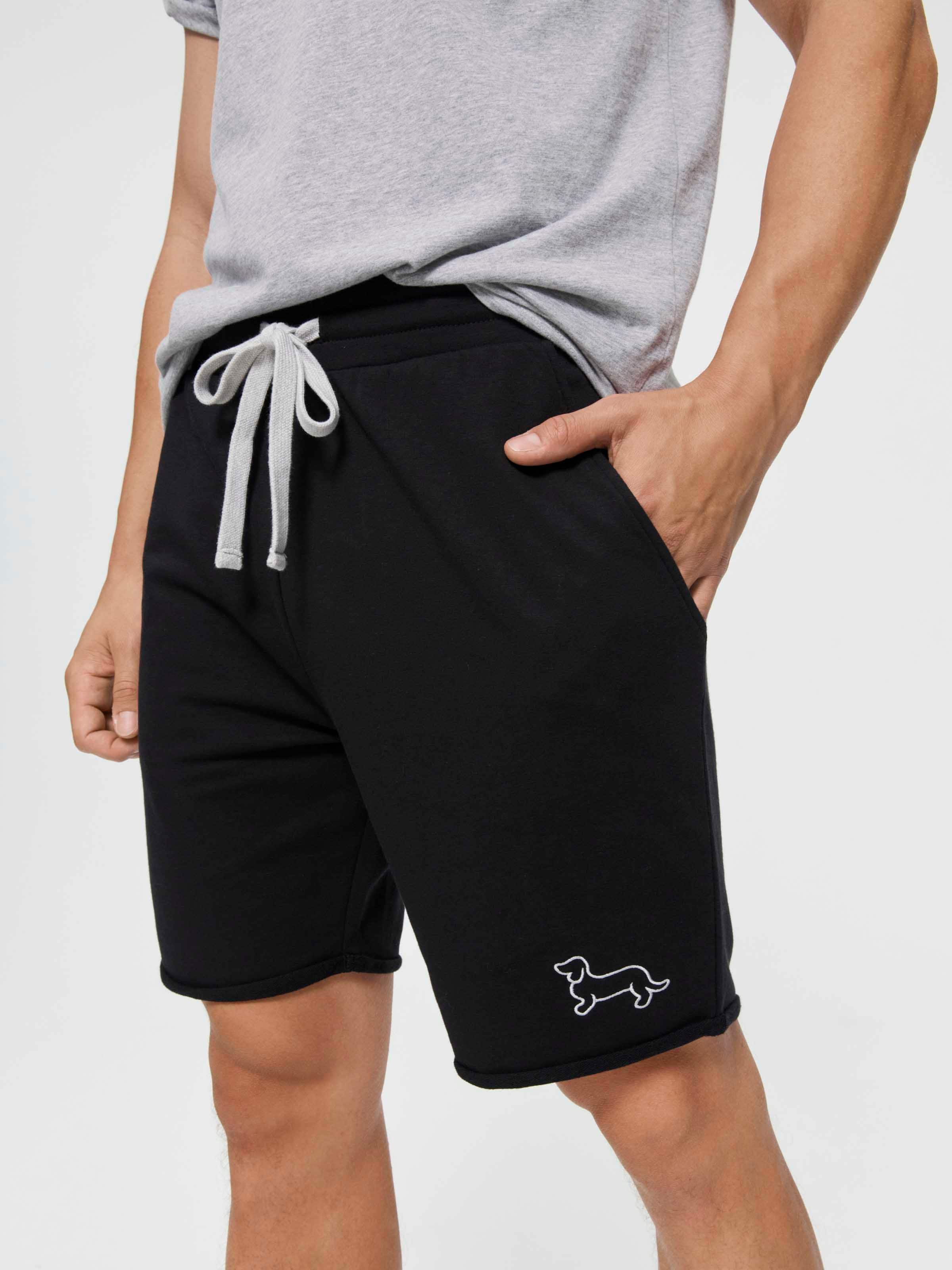 P.A. Black Cut Off Sweat Short