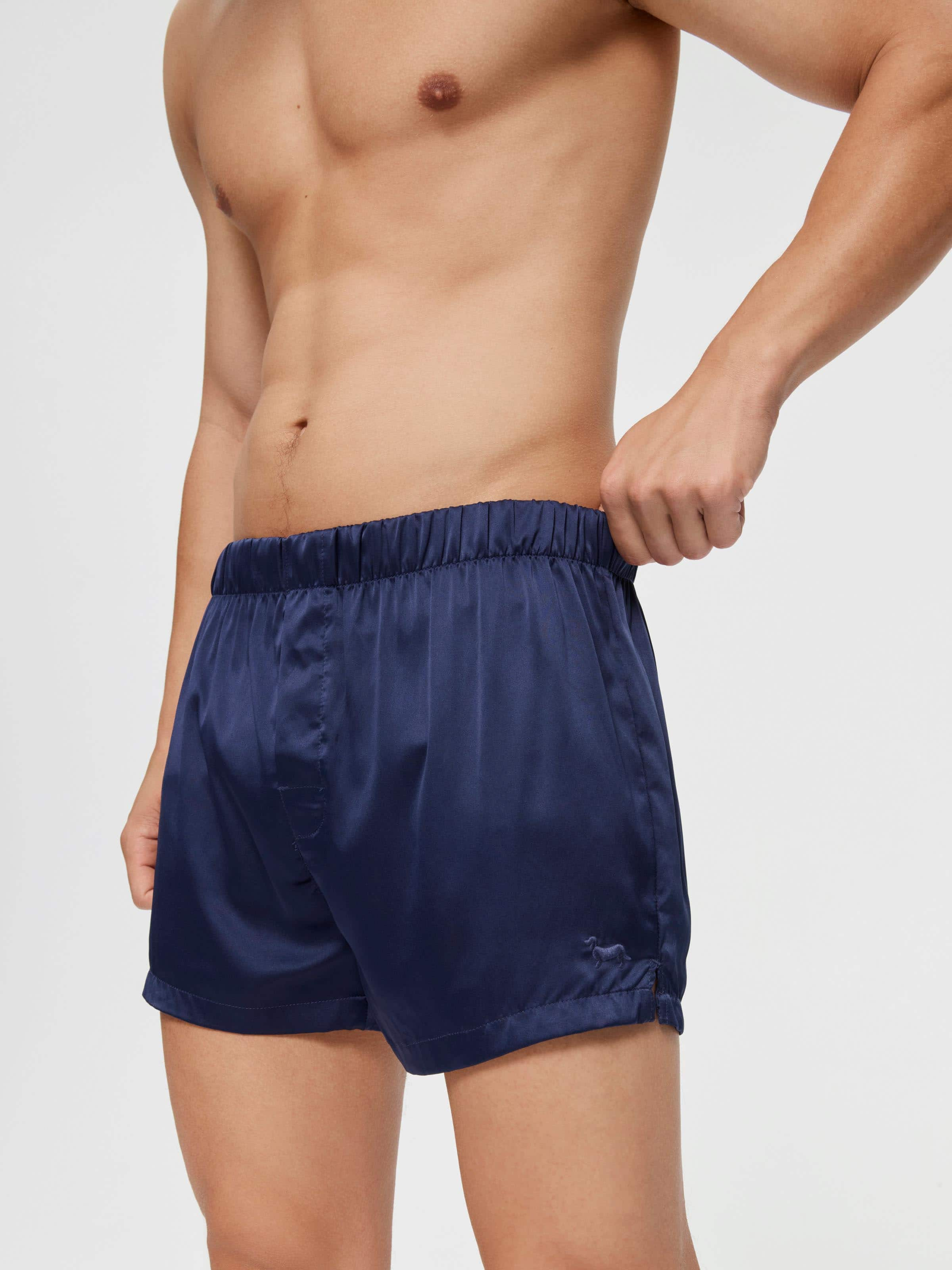 Alexander del rossa on sale mens satin boxer shorts