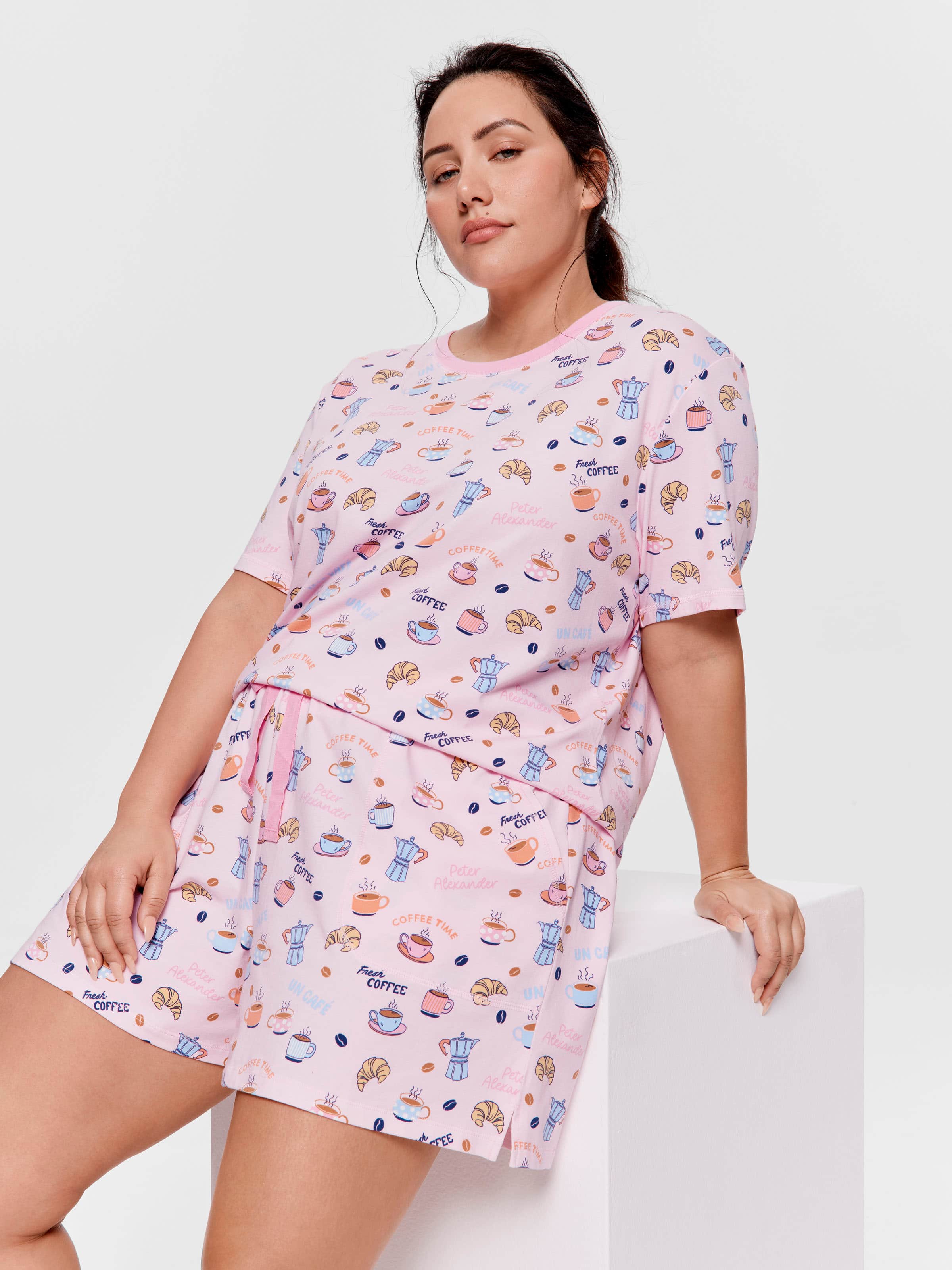 P.A. Plus Breakfast Shortie Pj Set