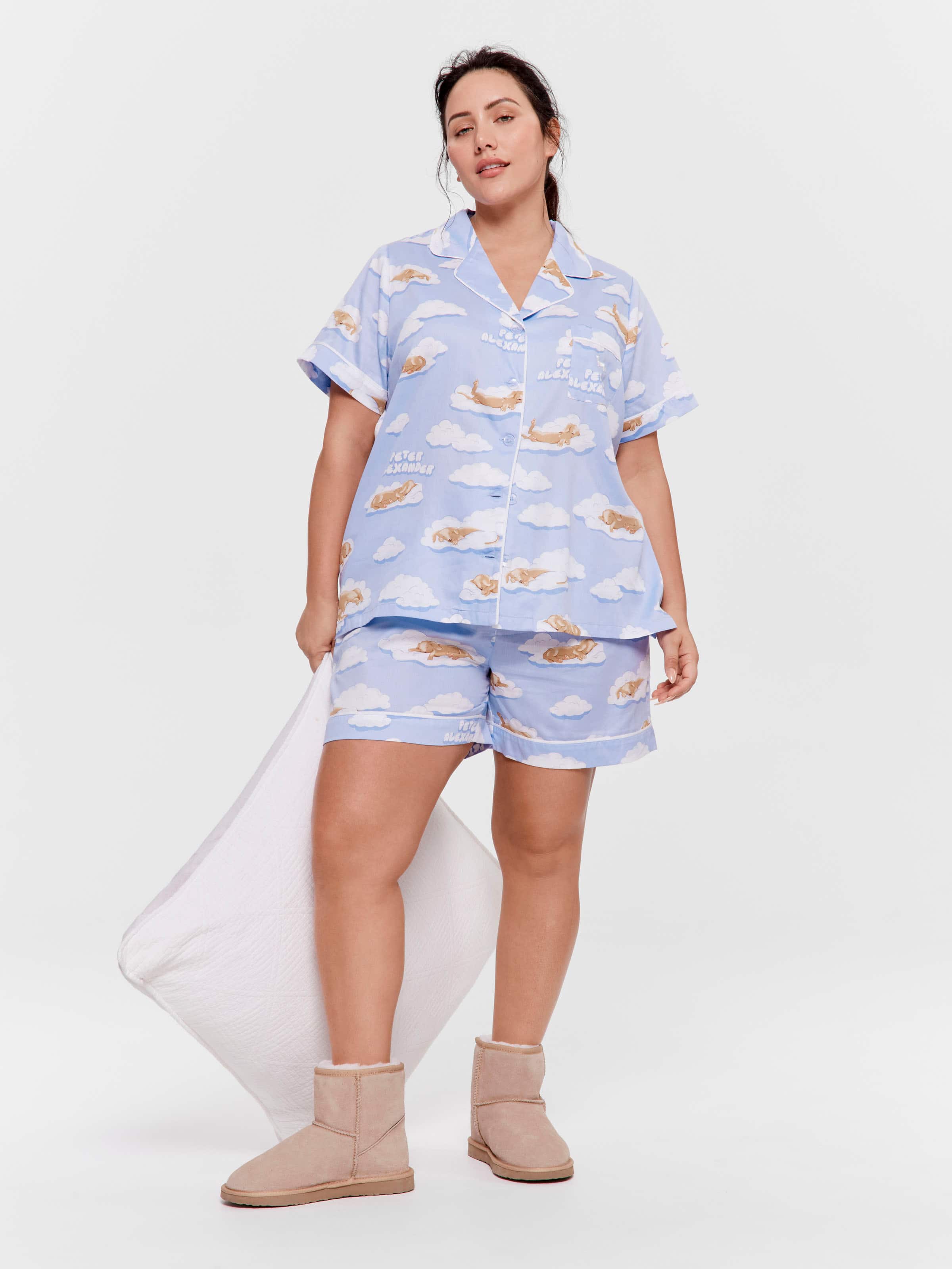 P.A. Plus Penny On A Cloud Shortie Pj Set
