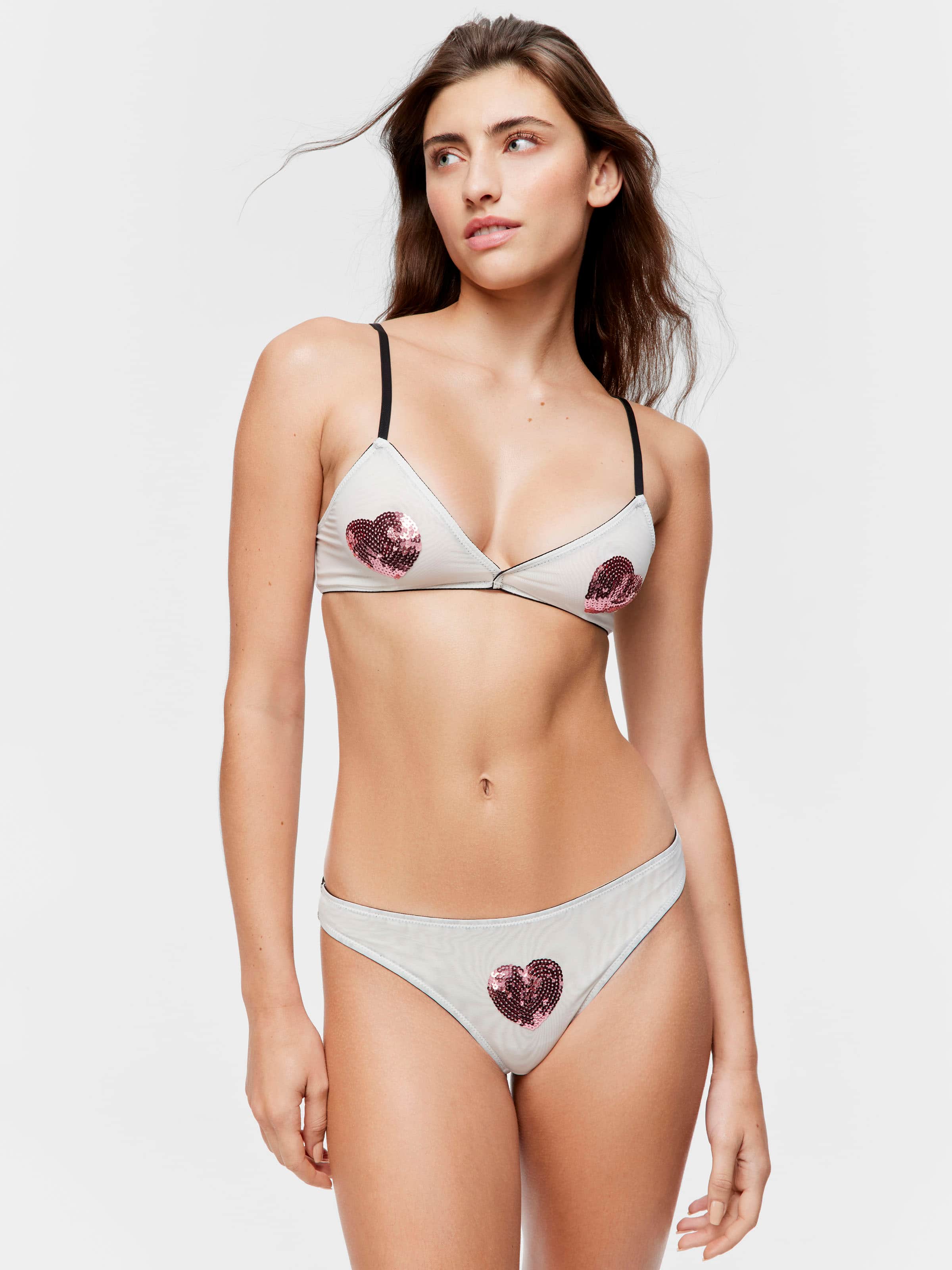 Sequin Heart Bralette
