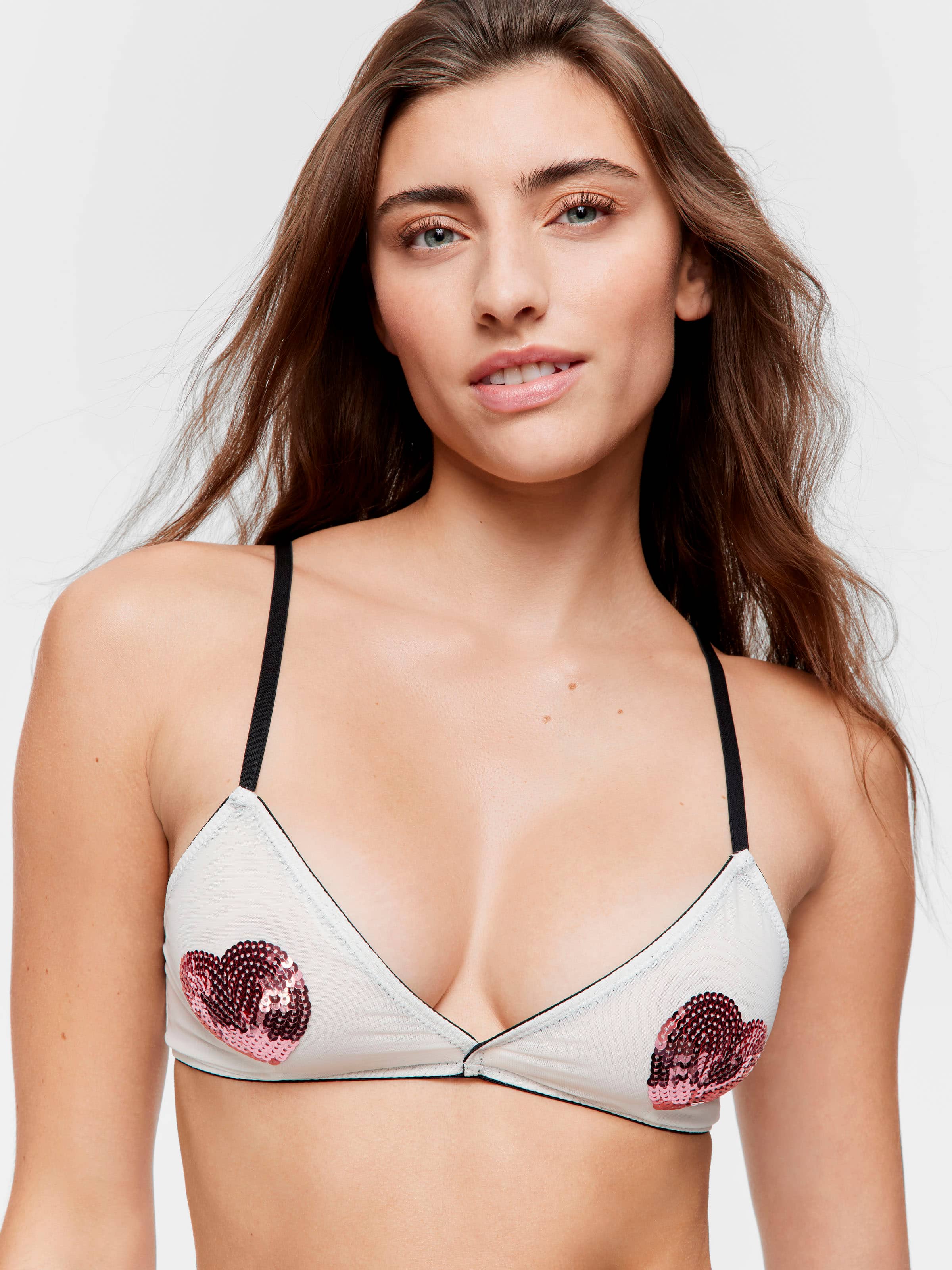 Sequin Heart Bralette