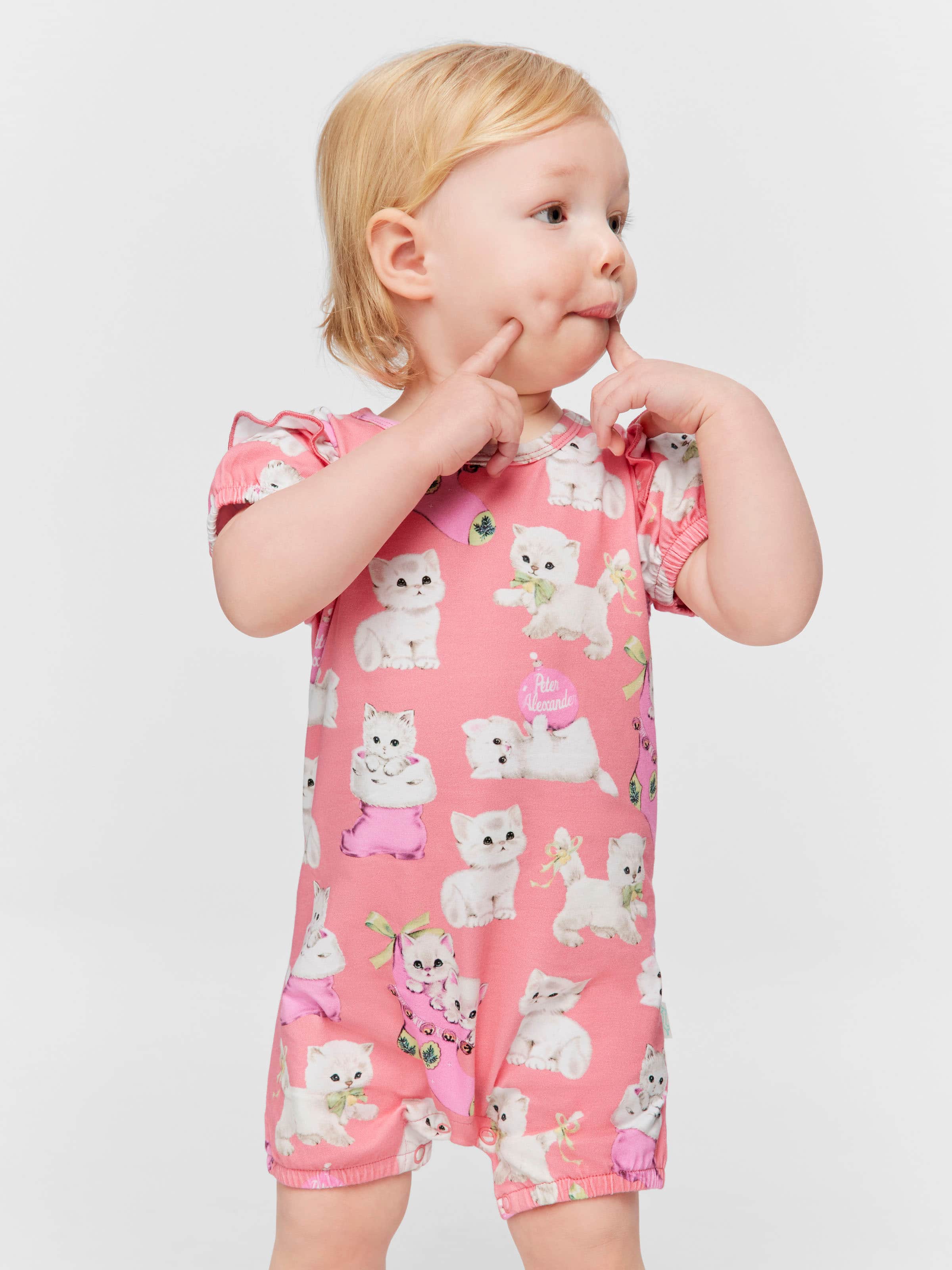 Baby Girl Kitten Romper
