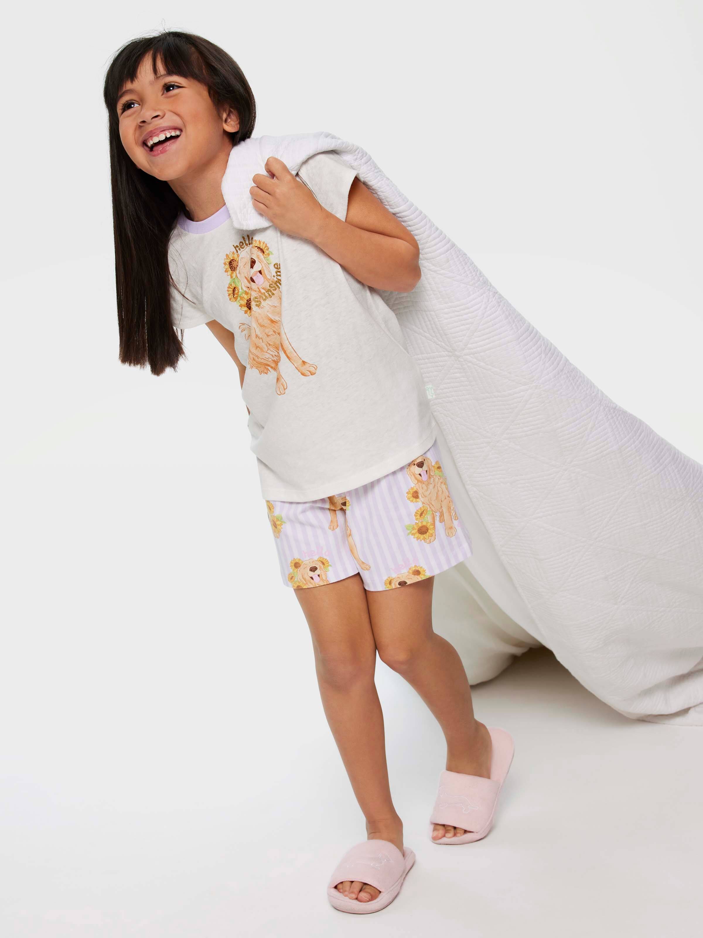 Jnr Girls Golden Retriever Pj Set