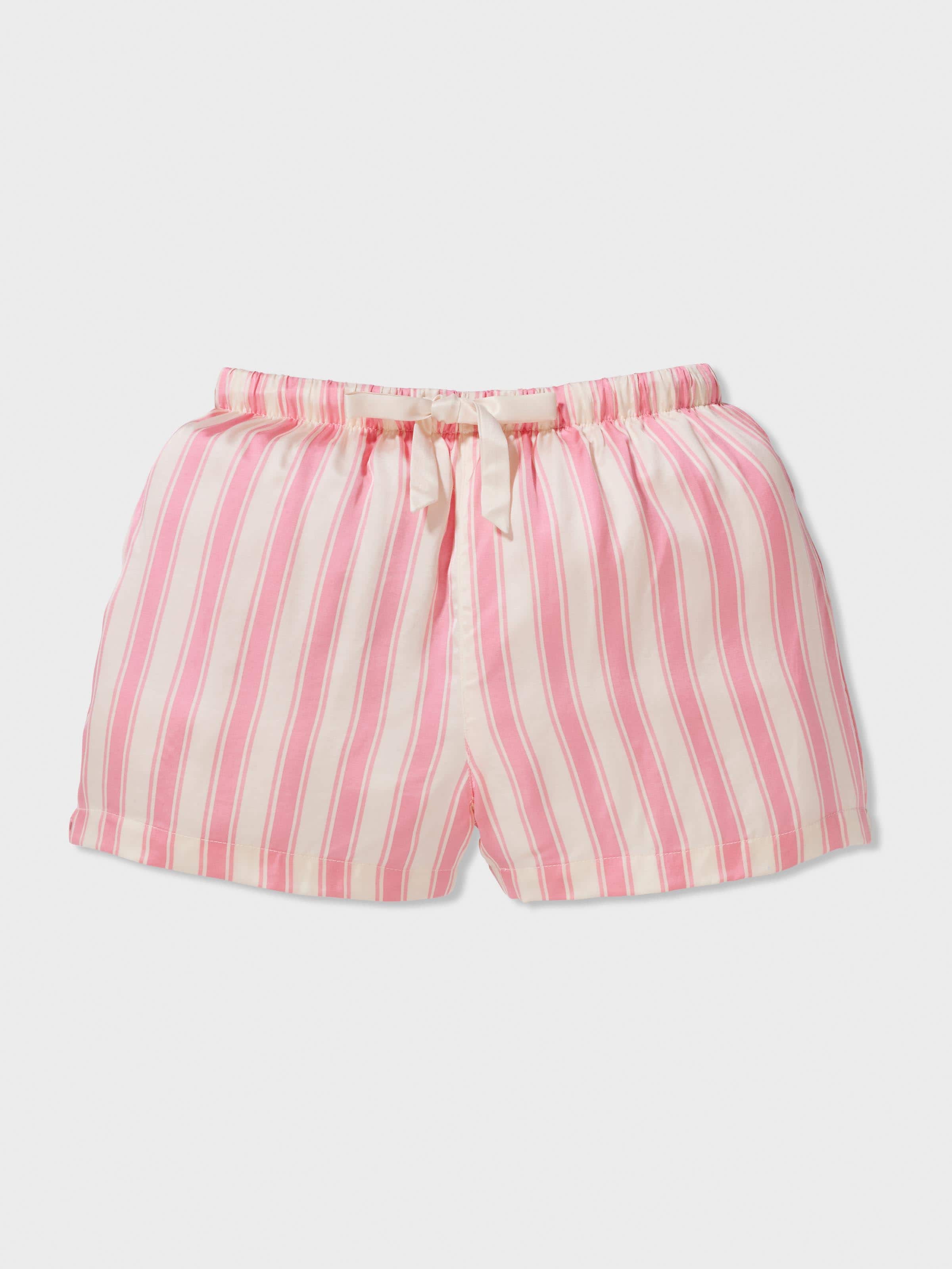Girls Viscose Striped Classic Pj Set