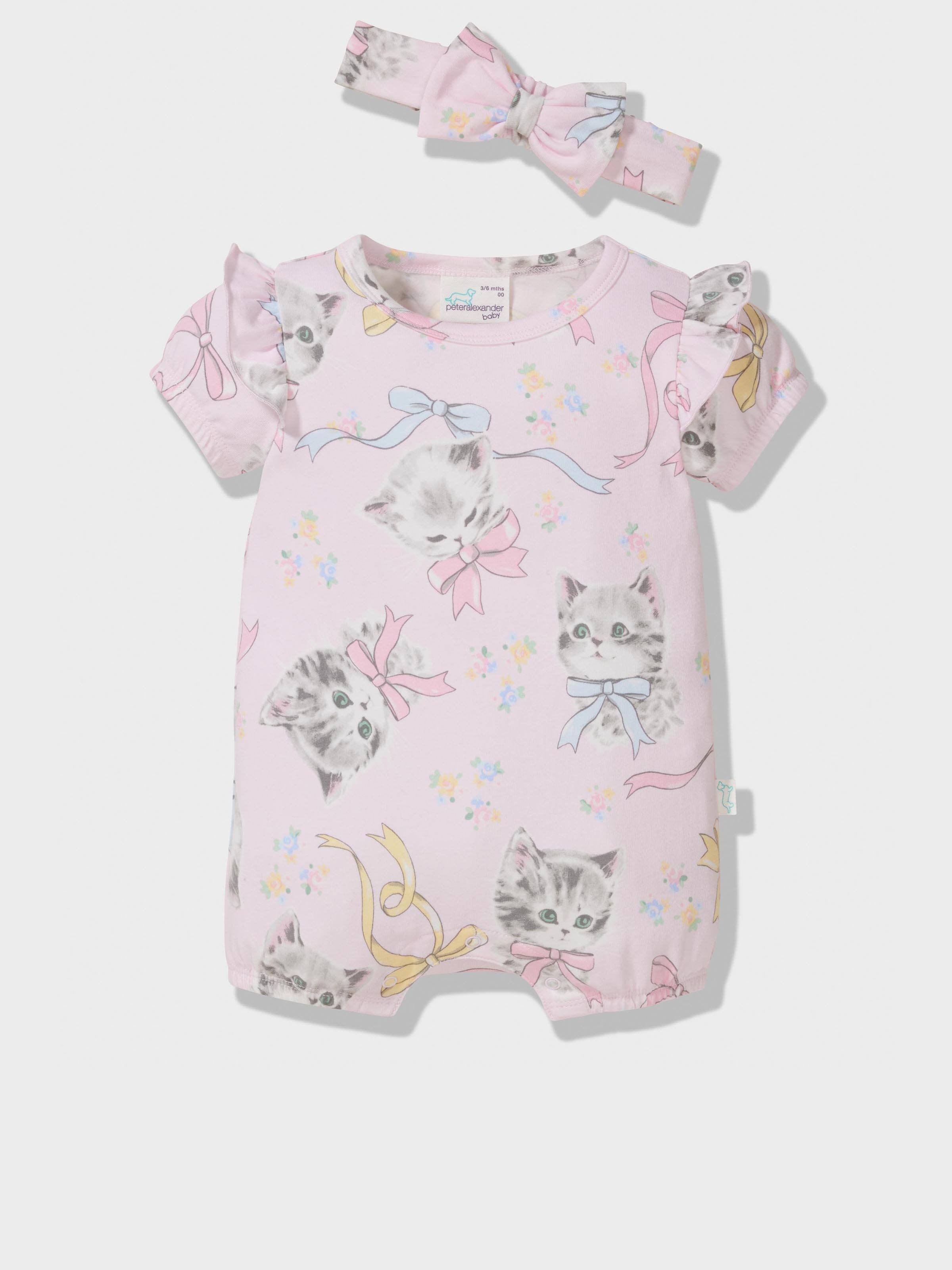Baby Cat Romper & Headband