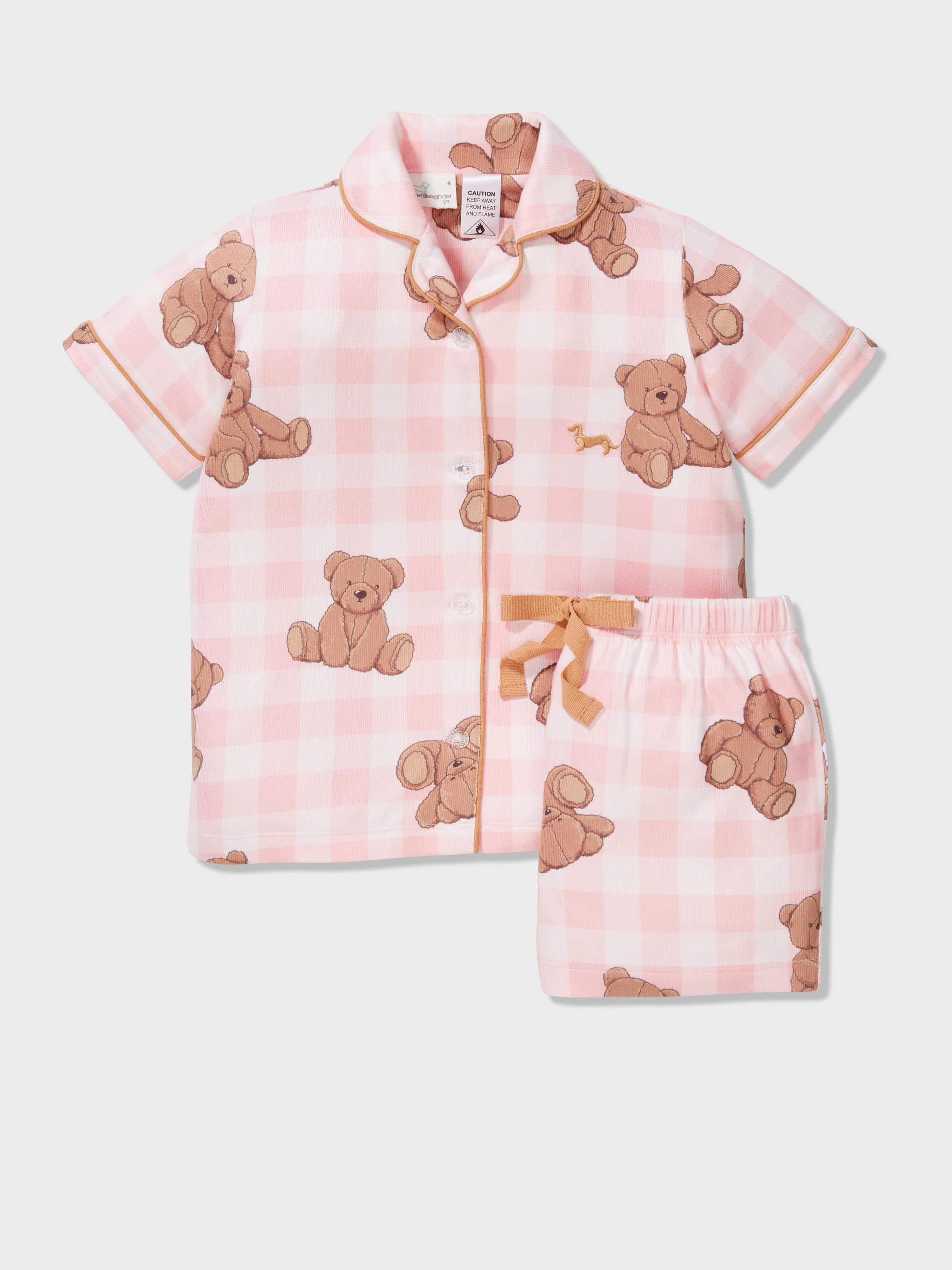 Jnr Girls Teddy Short Classic Pj Set