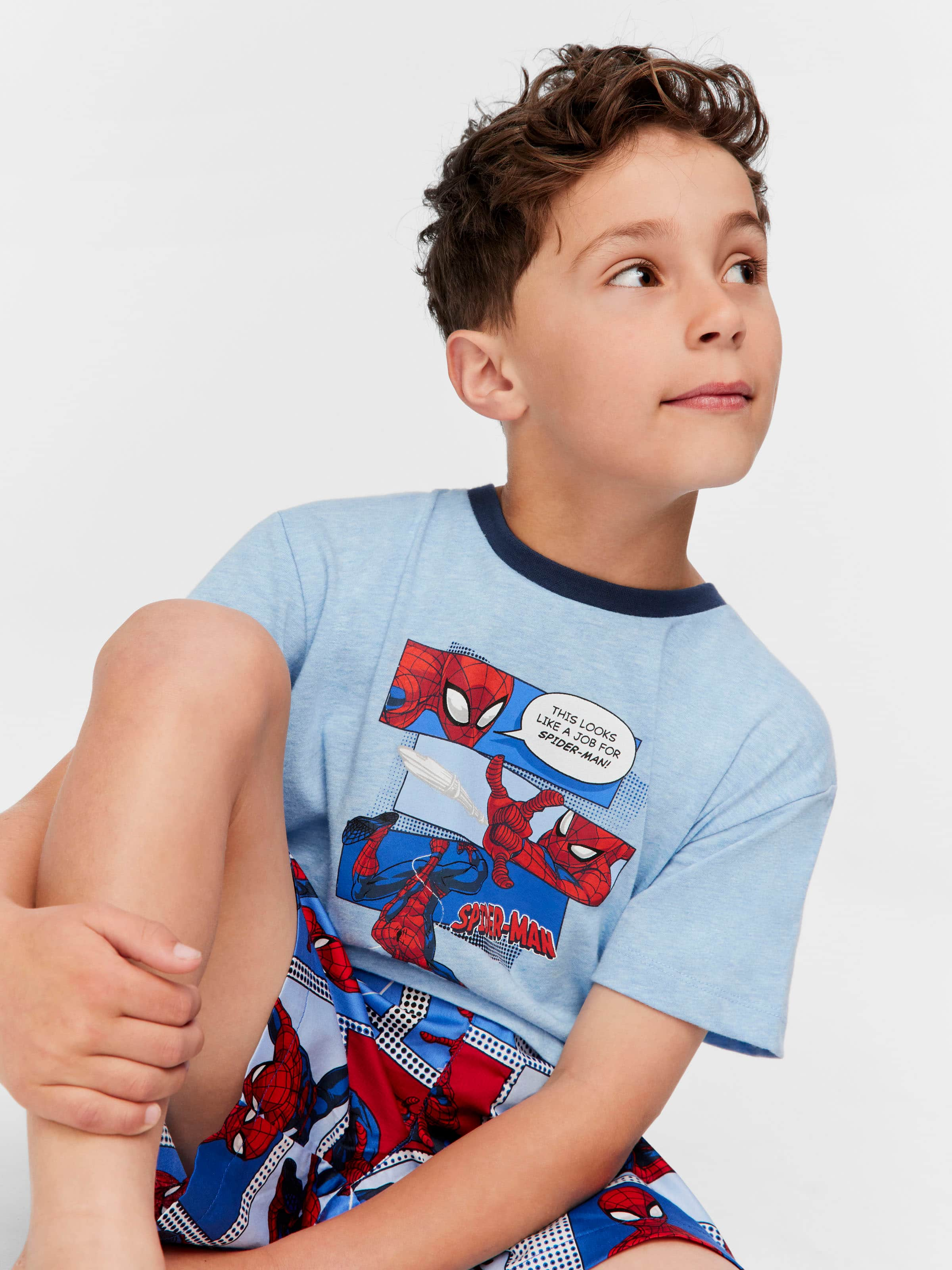 Jnr Boys Spider-Man Short Pj Set - Peter Alexander Online