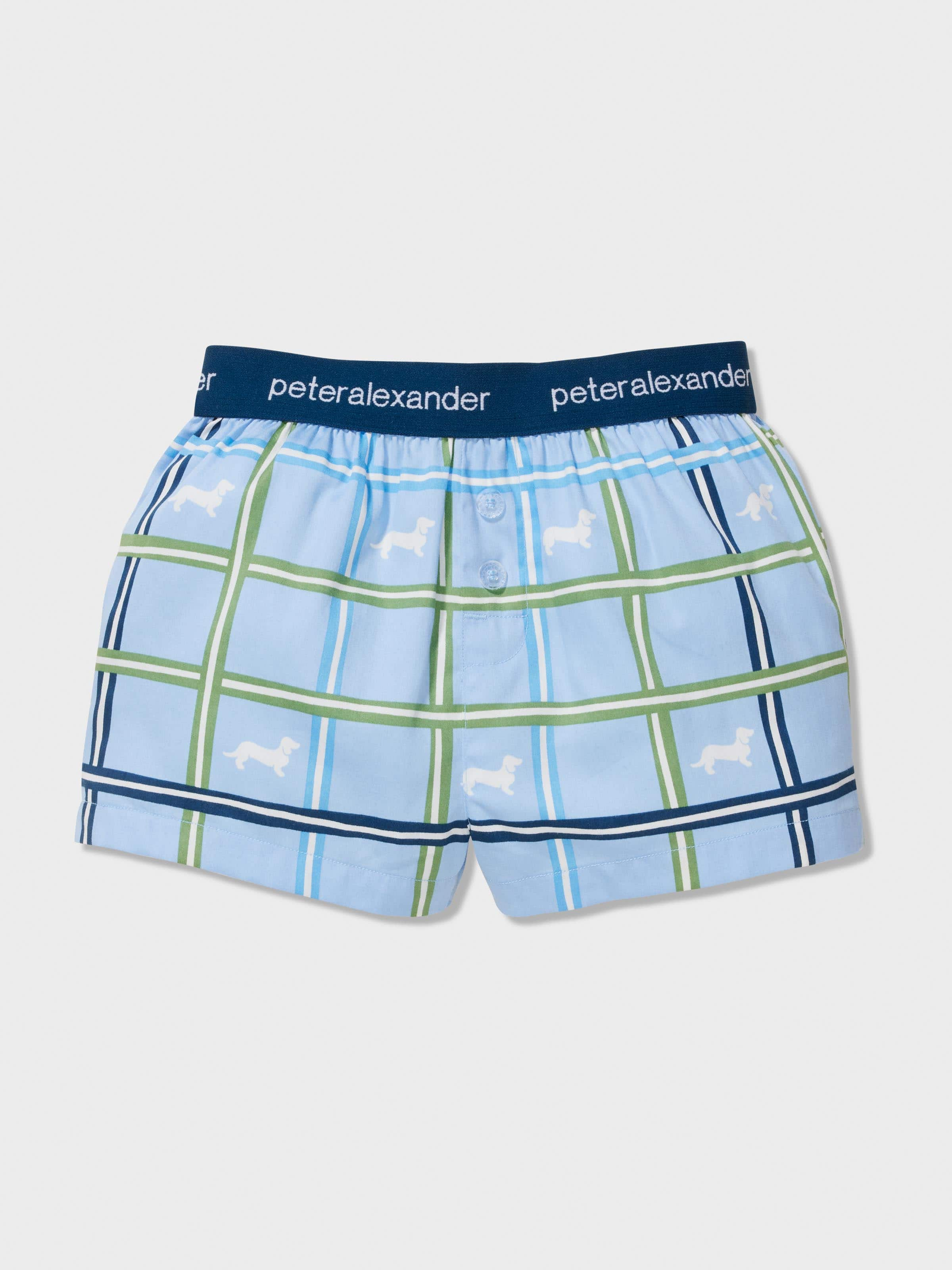 Boys Blue Check Pj Set