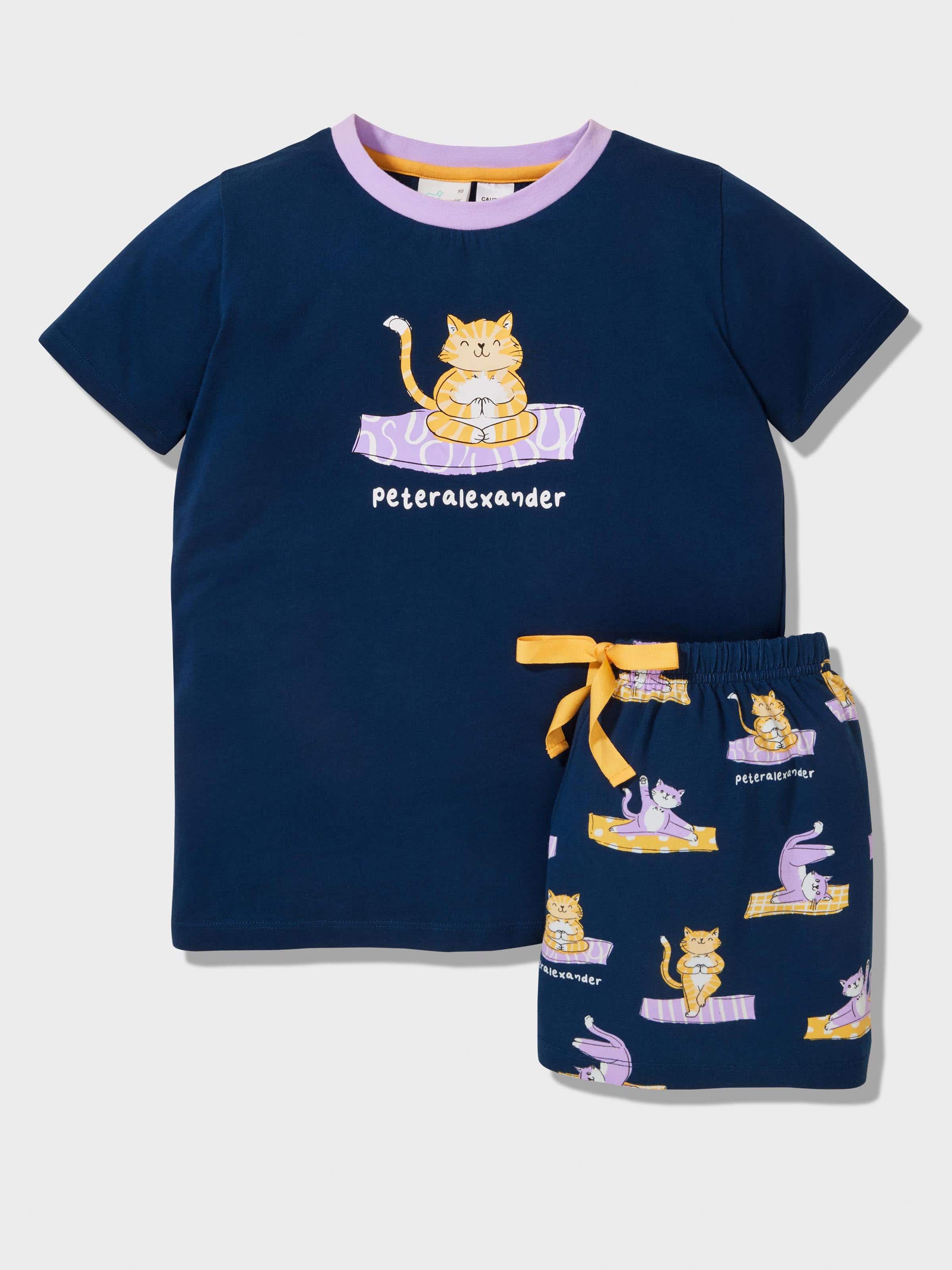 Girls Yoga Cats Pj Set