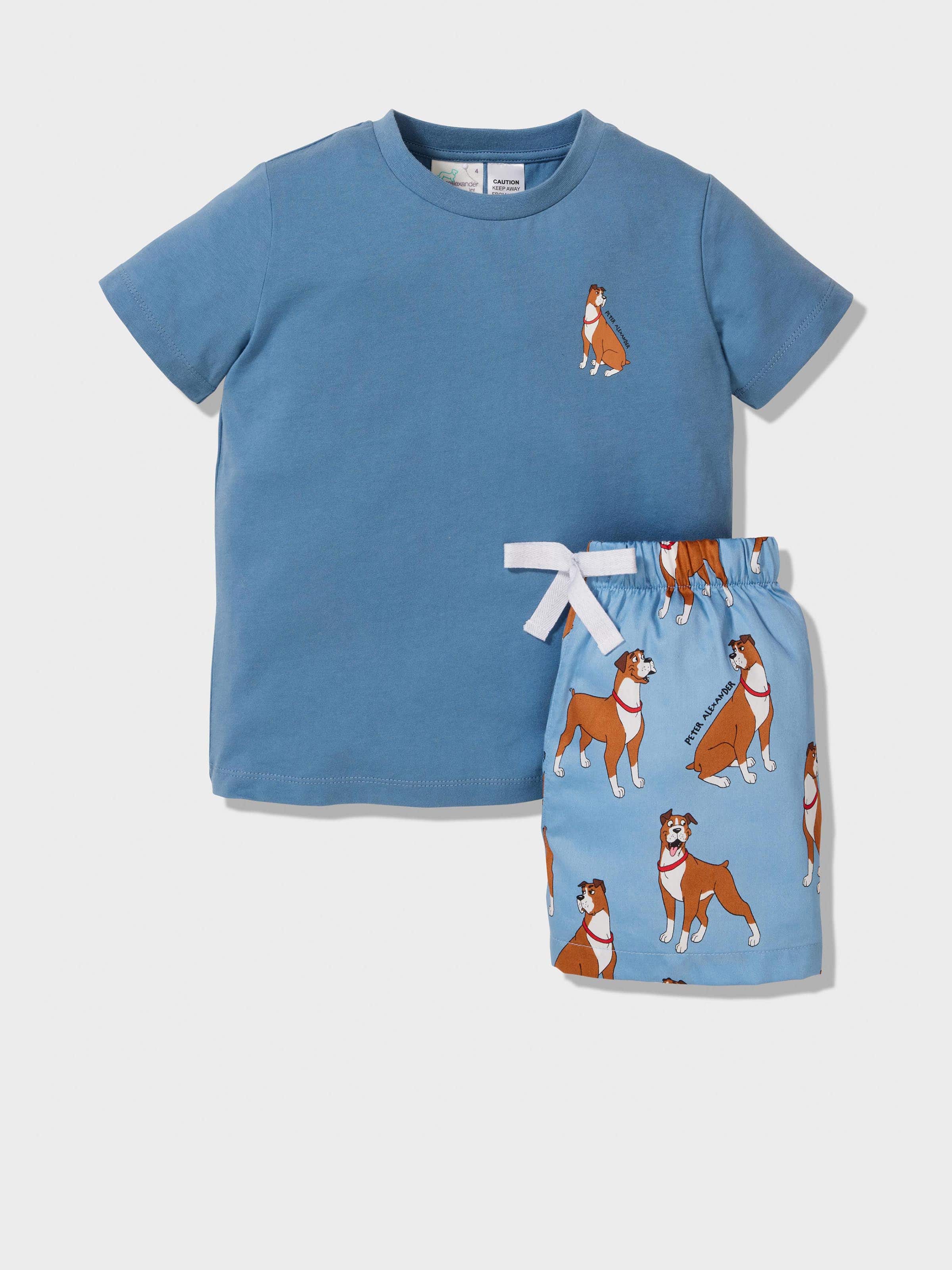 Jnr Boys Boxer Dogs Pj Set