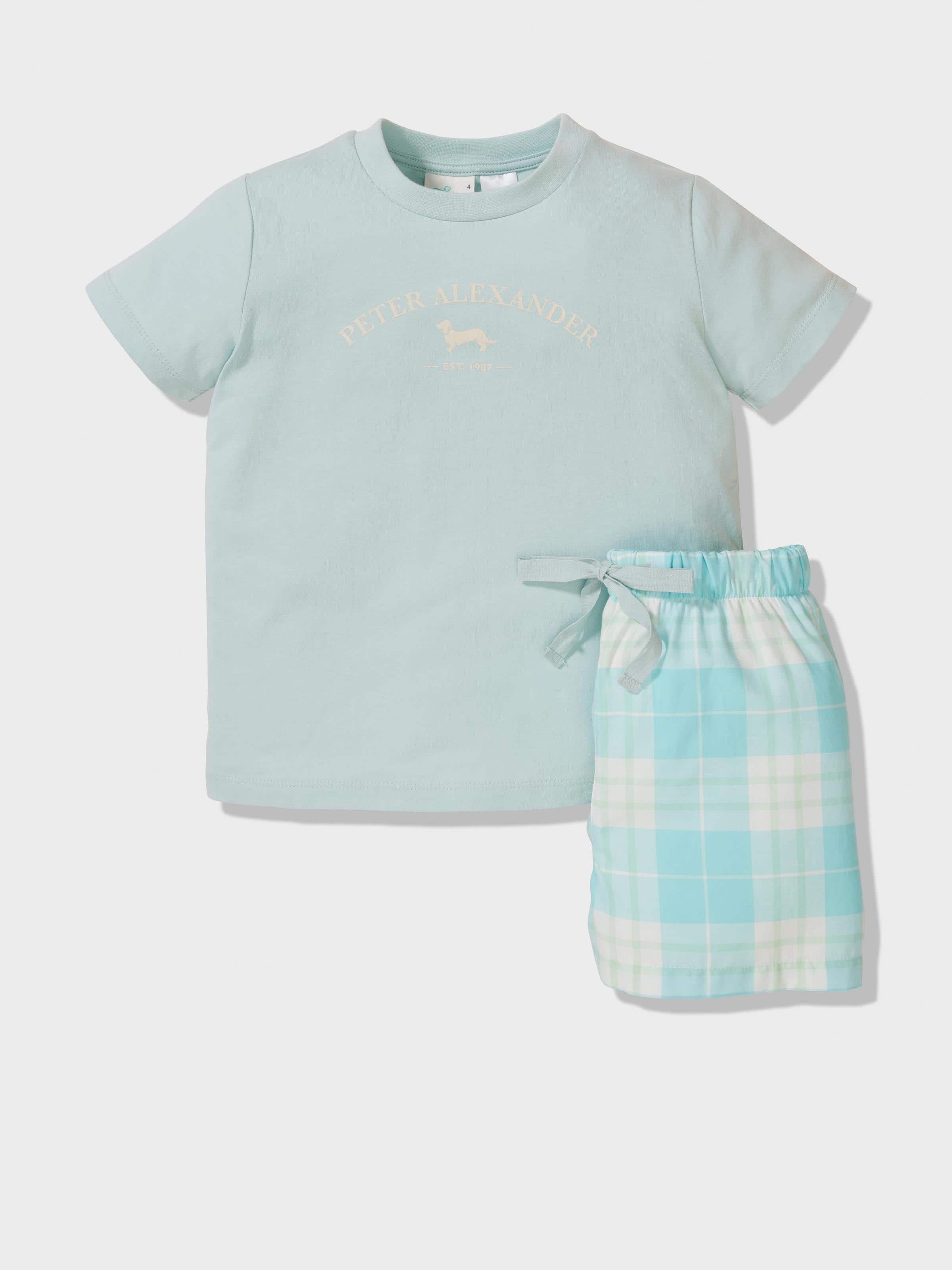Jnr Boys Light Check Pj Set