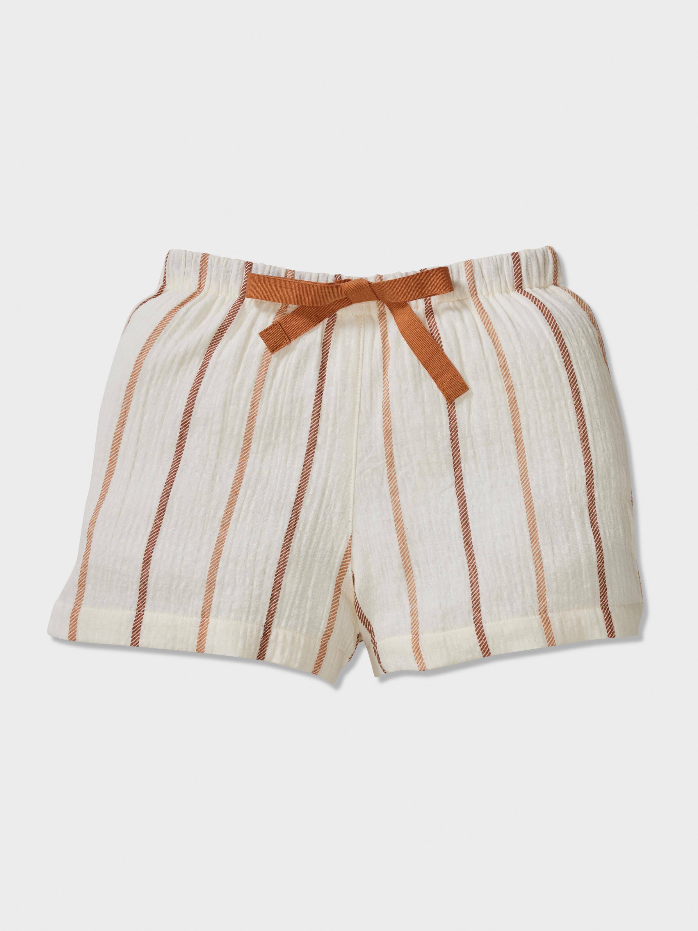 Jnr Kids Organic Stripe Muslin Pj Set