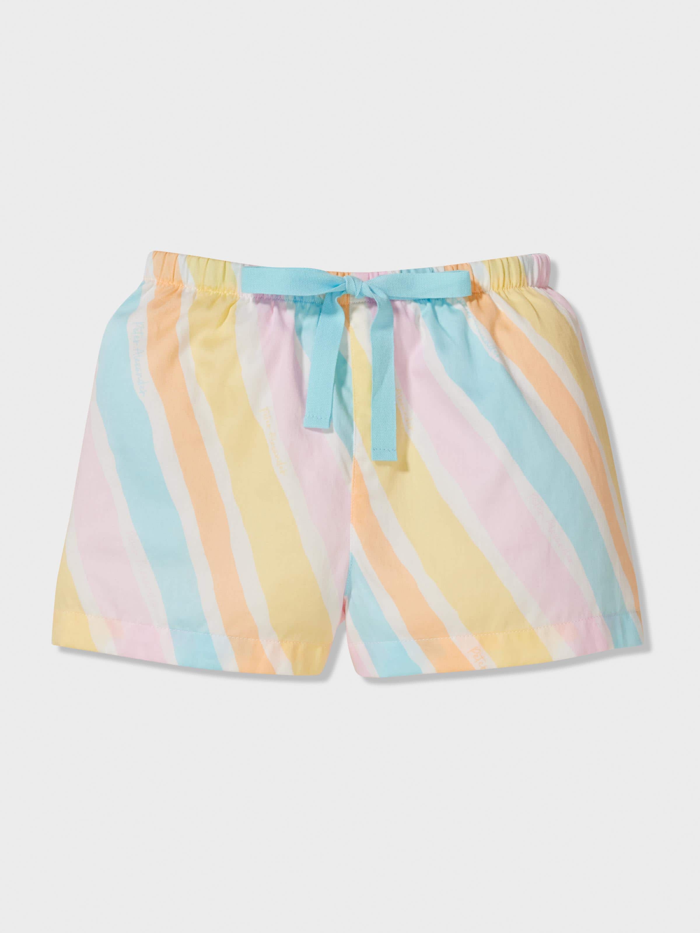 Jnr Girls Pastel Stripe Pj Set
