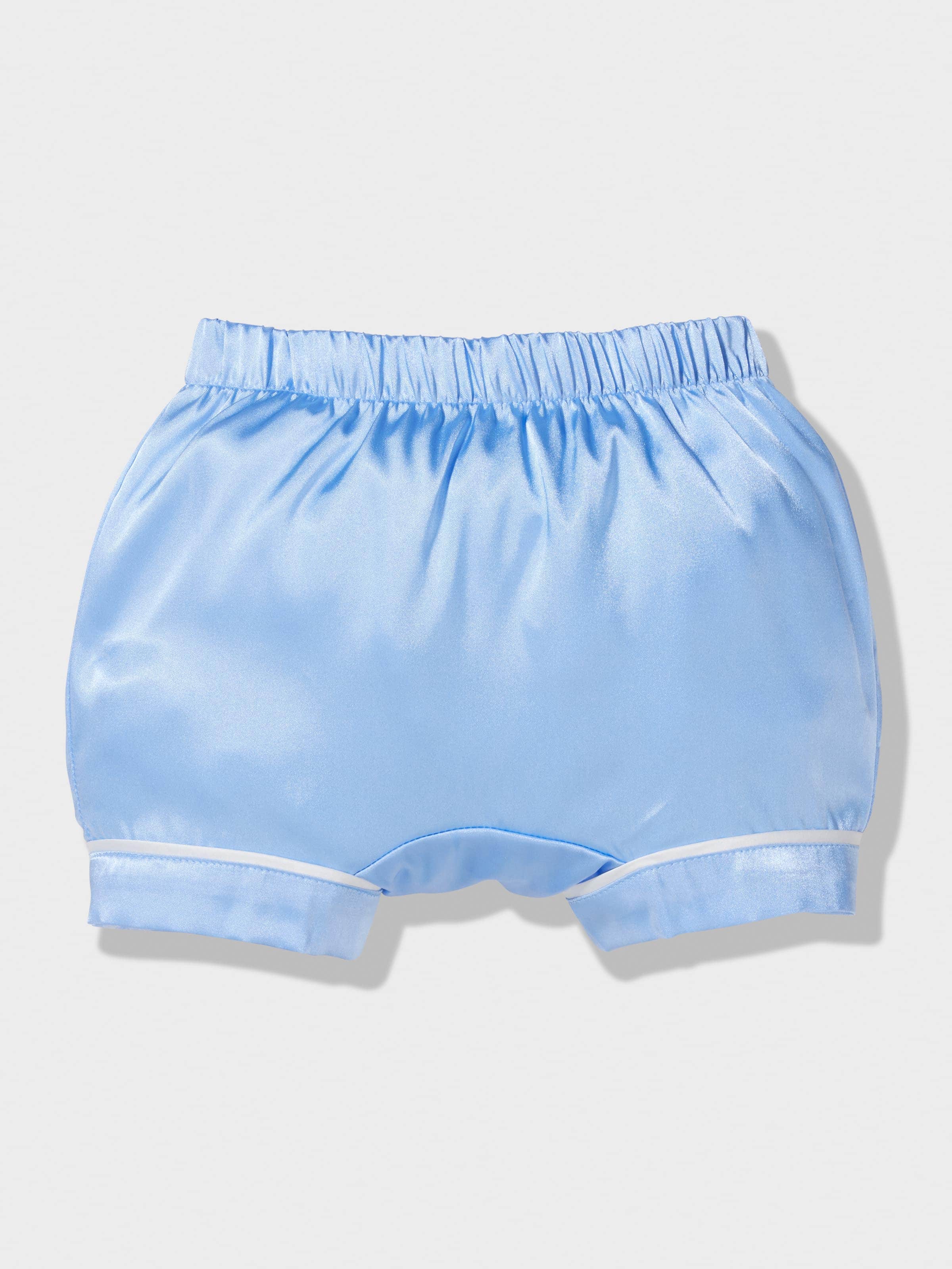 Baby Short Classic Satin Cornflower Pj Set