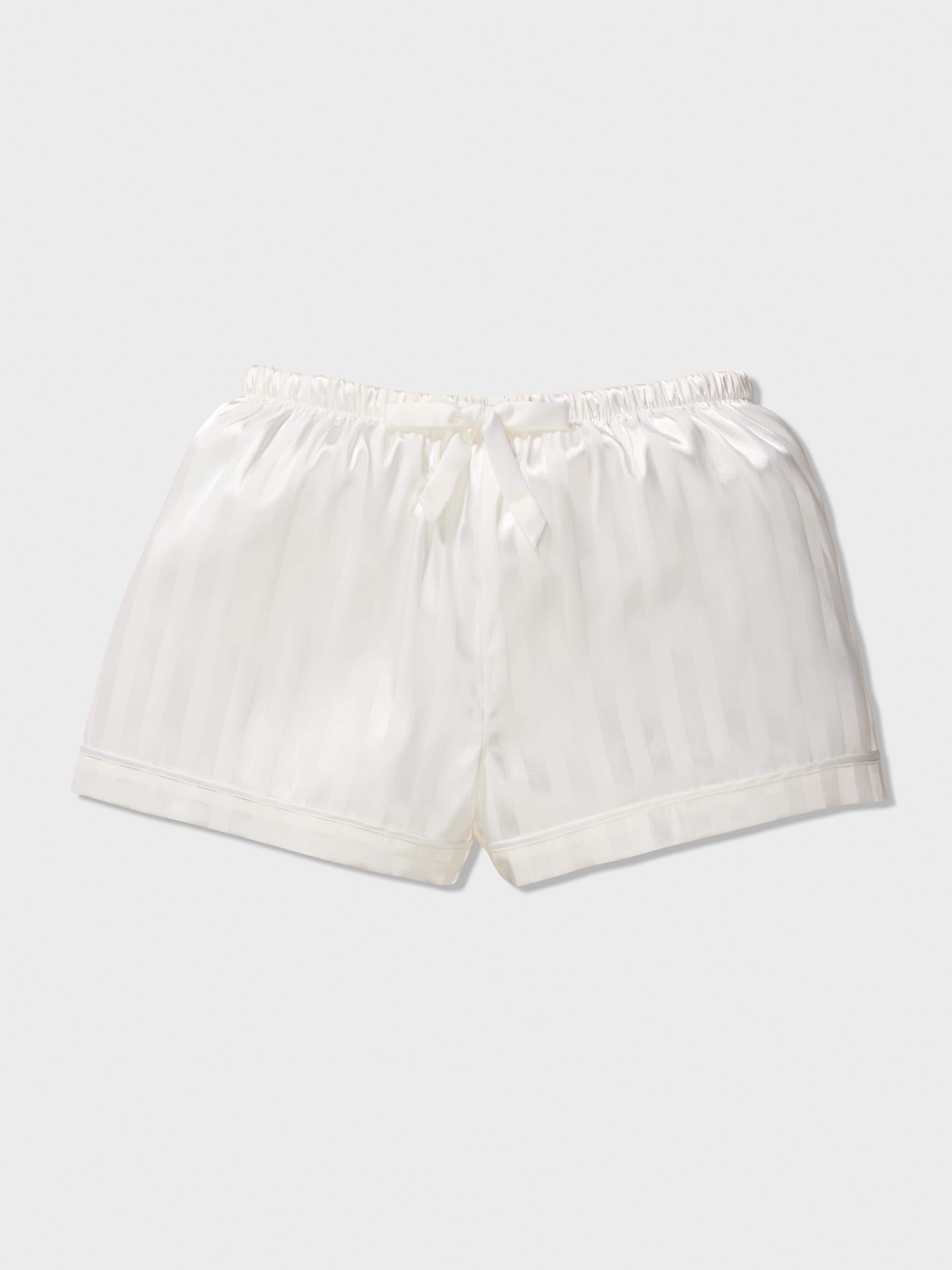 Jnr Girls Classic White Satin Pj Set