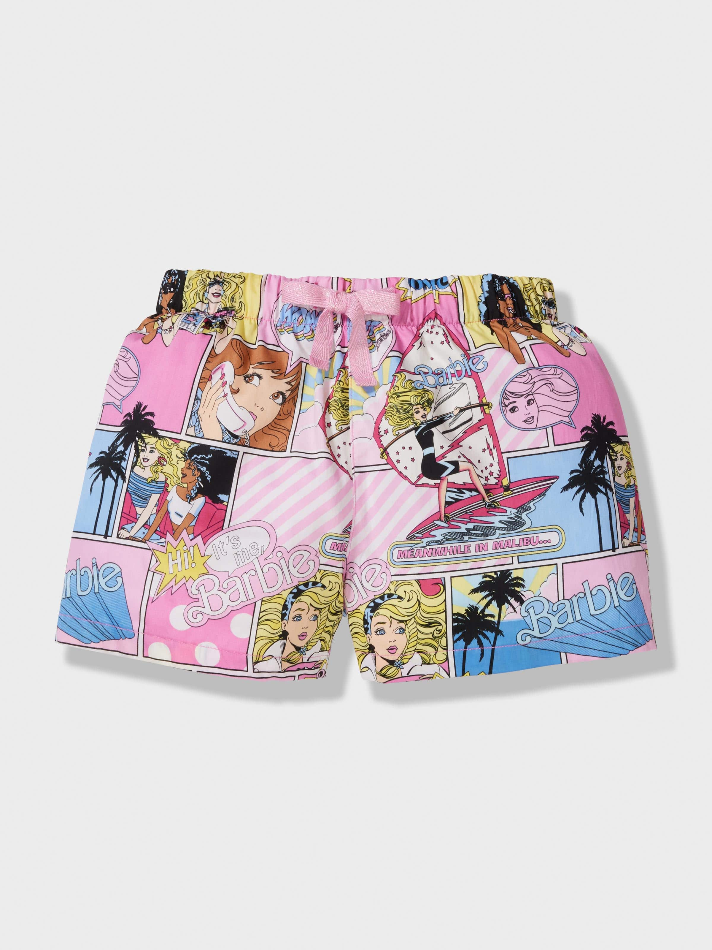 Girls Barbie Comic Pj Set