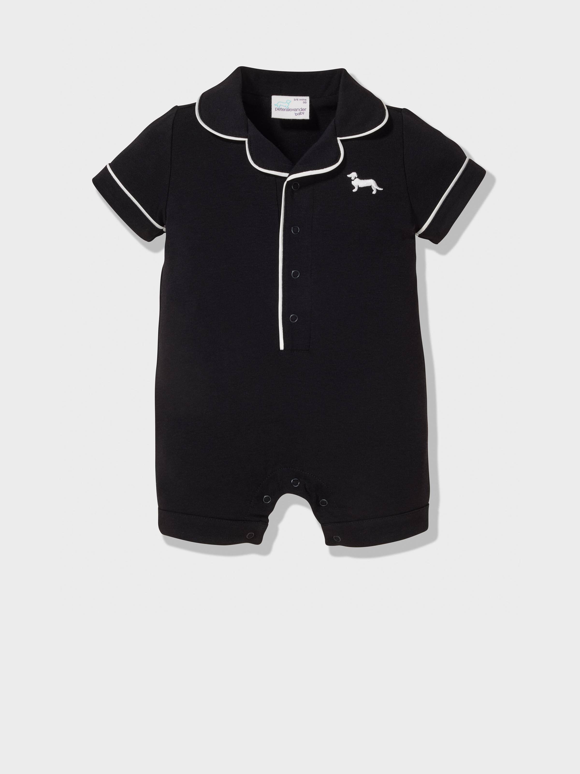 Baby Boy Black Bamboo Onesie