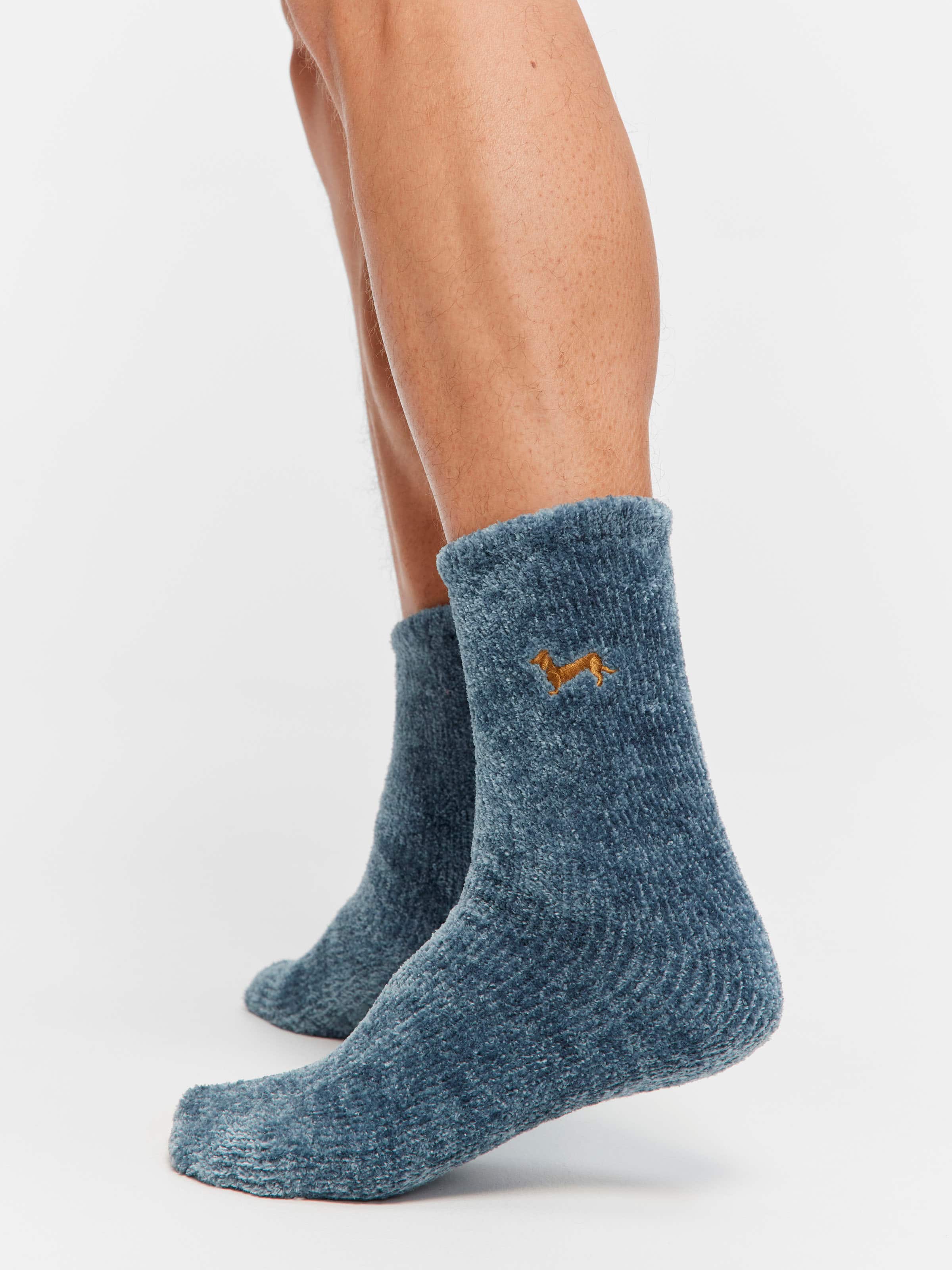 Chenille Green Rib Sock