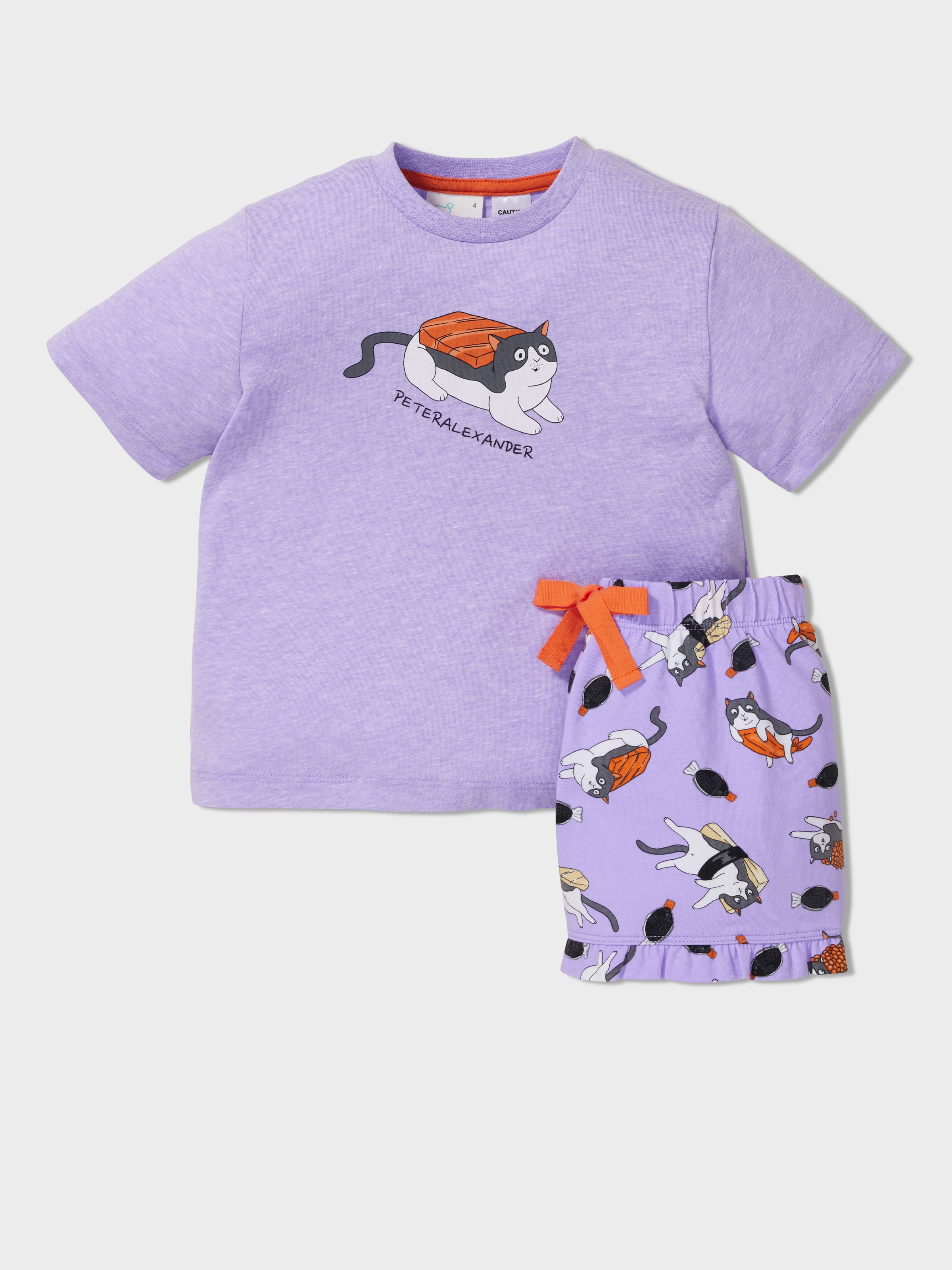 Jnr Girls Sushi Cat Pj Set