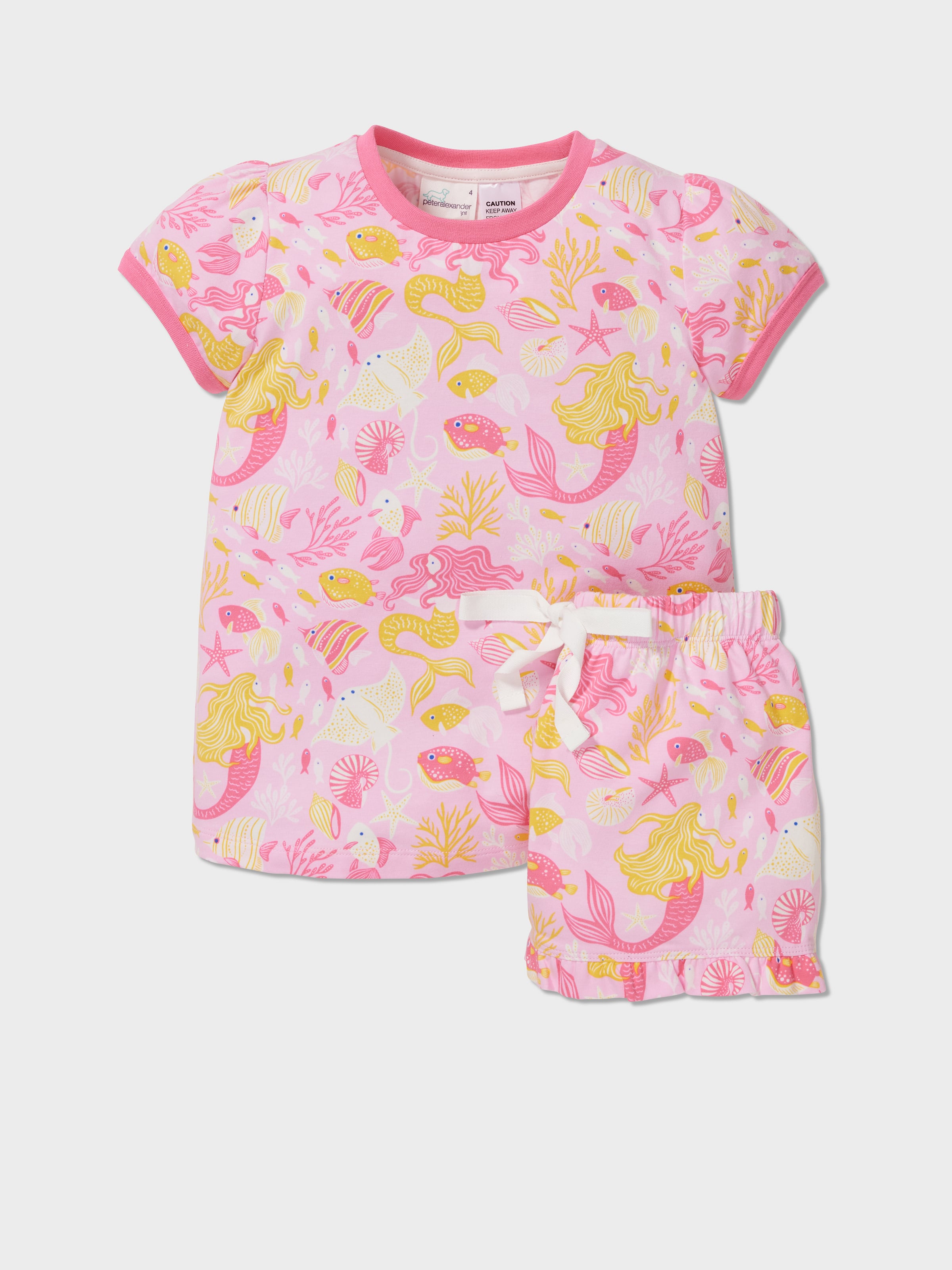 Jnr Girls Mermaid Print Pj Set