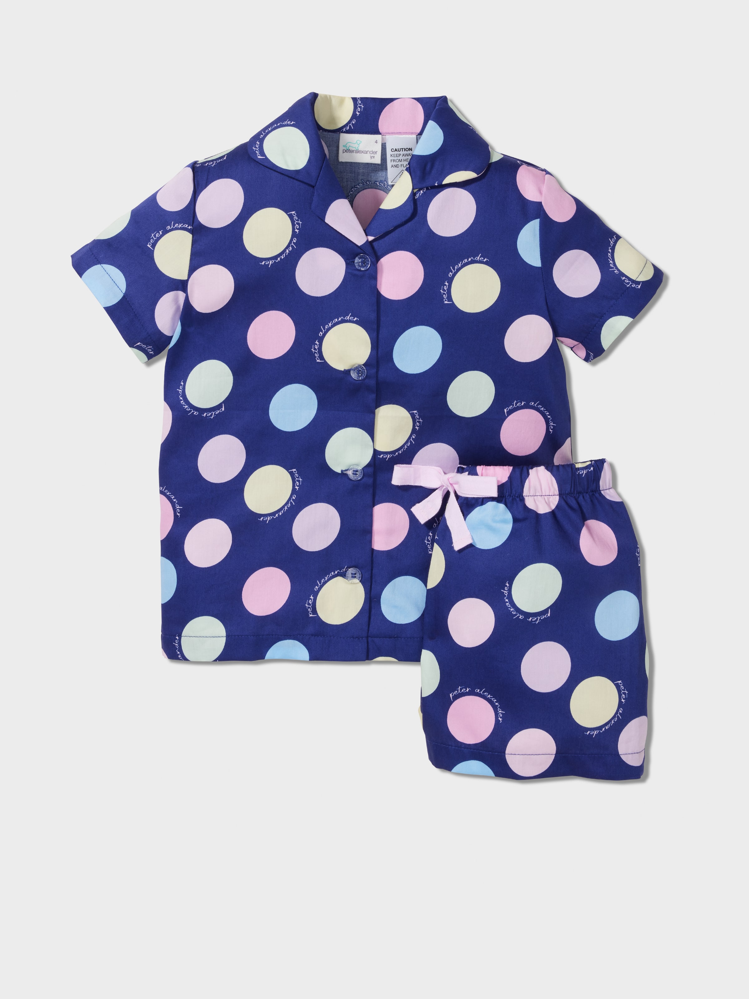Jnr Girls Spotted Classic Pj Set