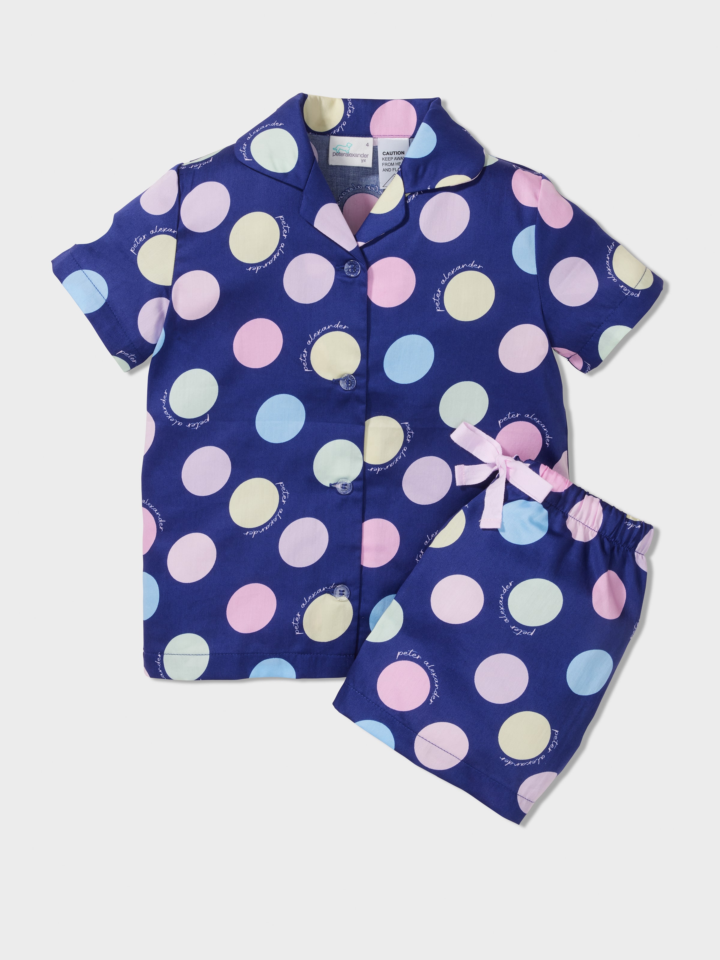 Girls Spotted Classic Pj Set