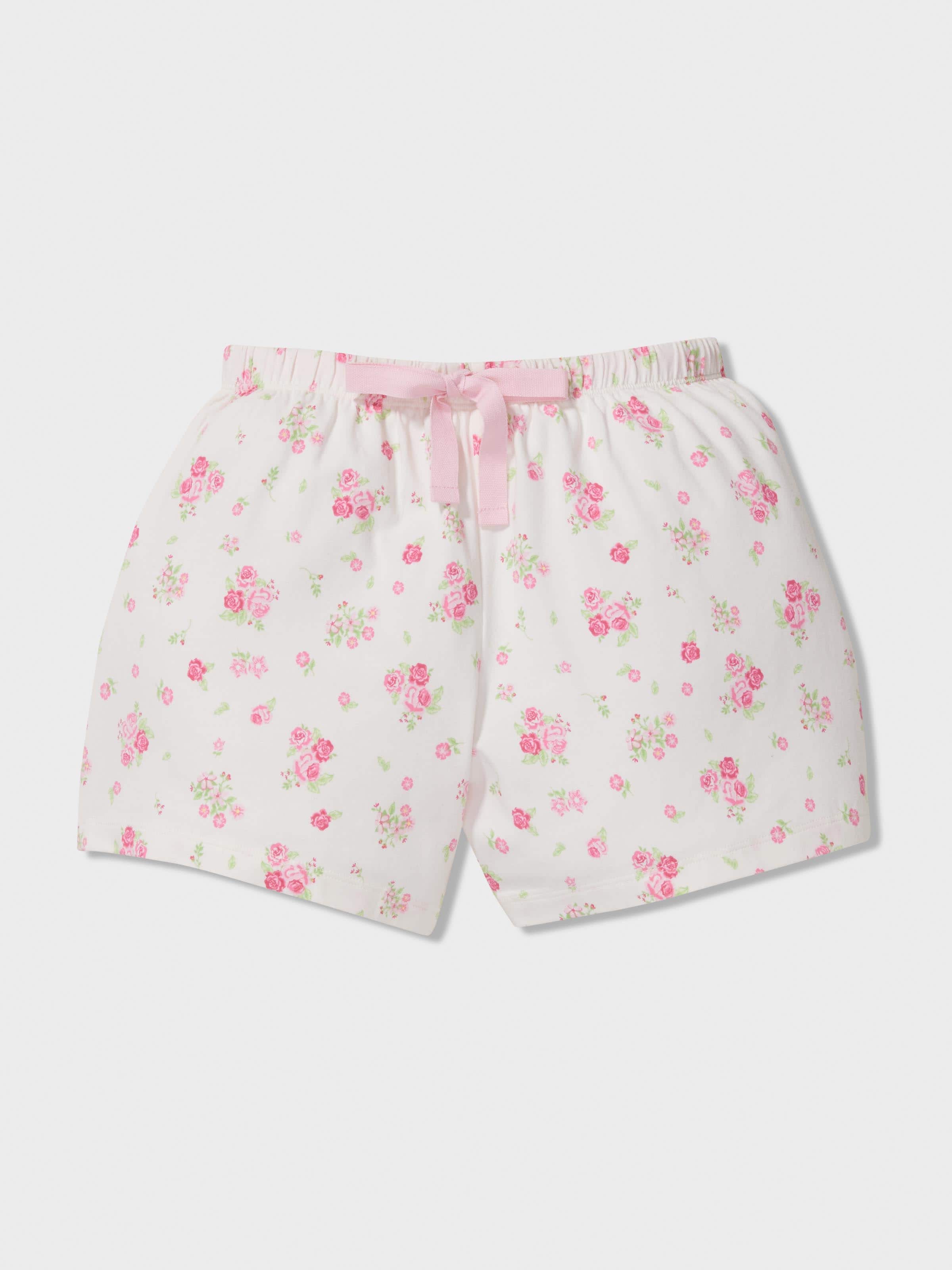 Girls Floral Print Pj Set