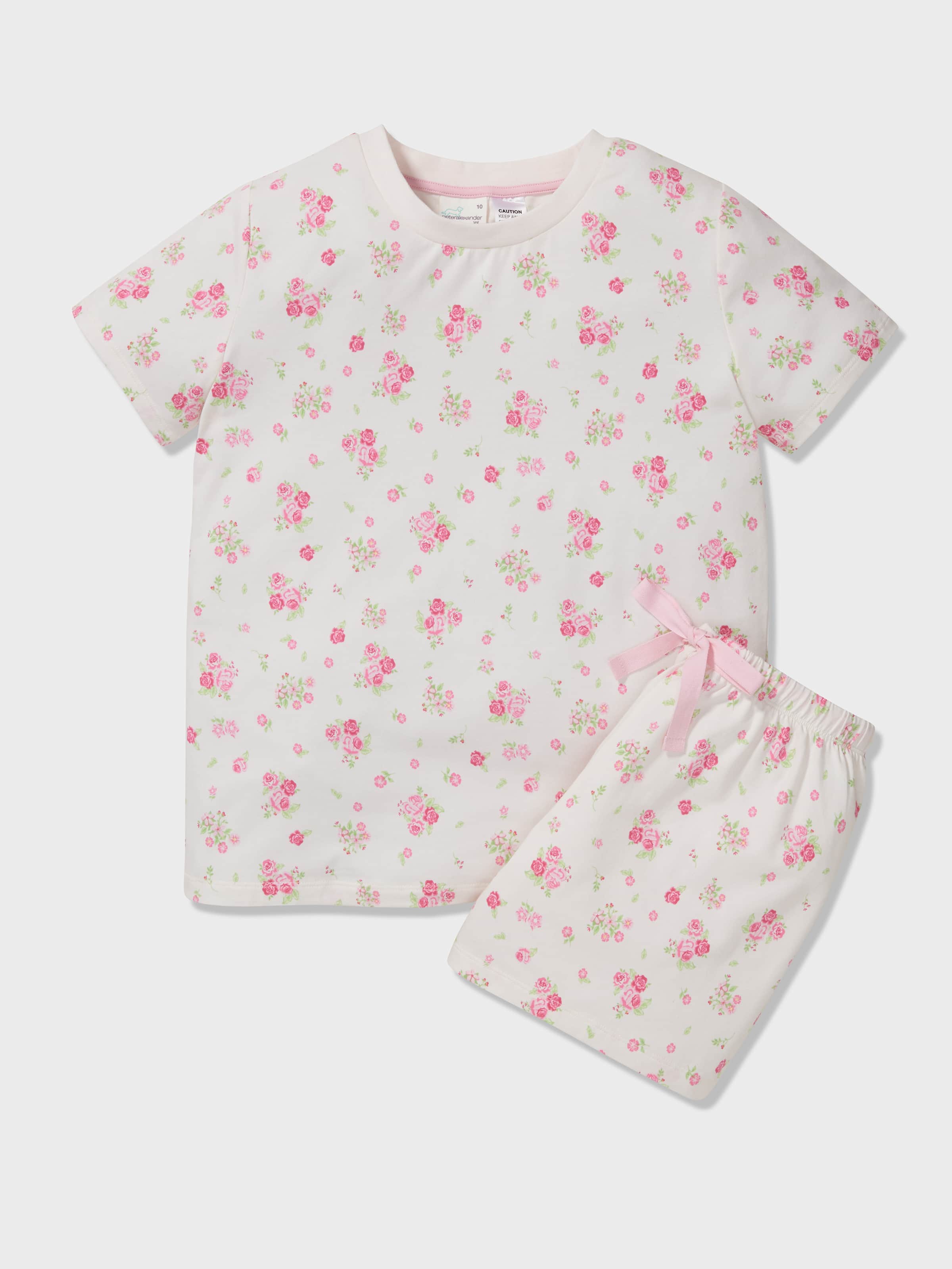 Girls Floral Print Pj Set