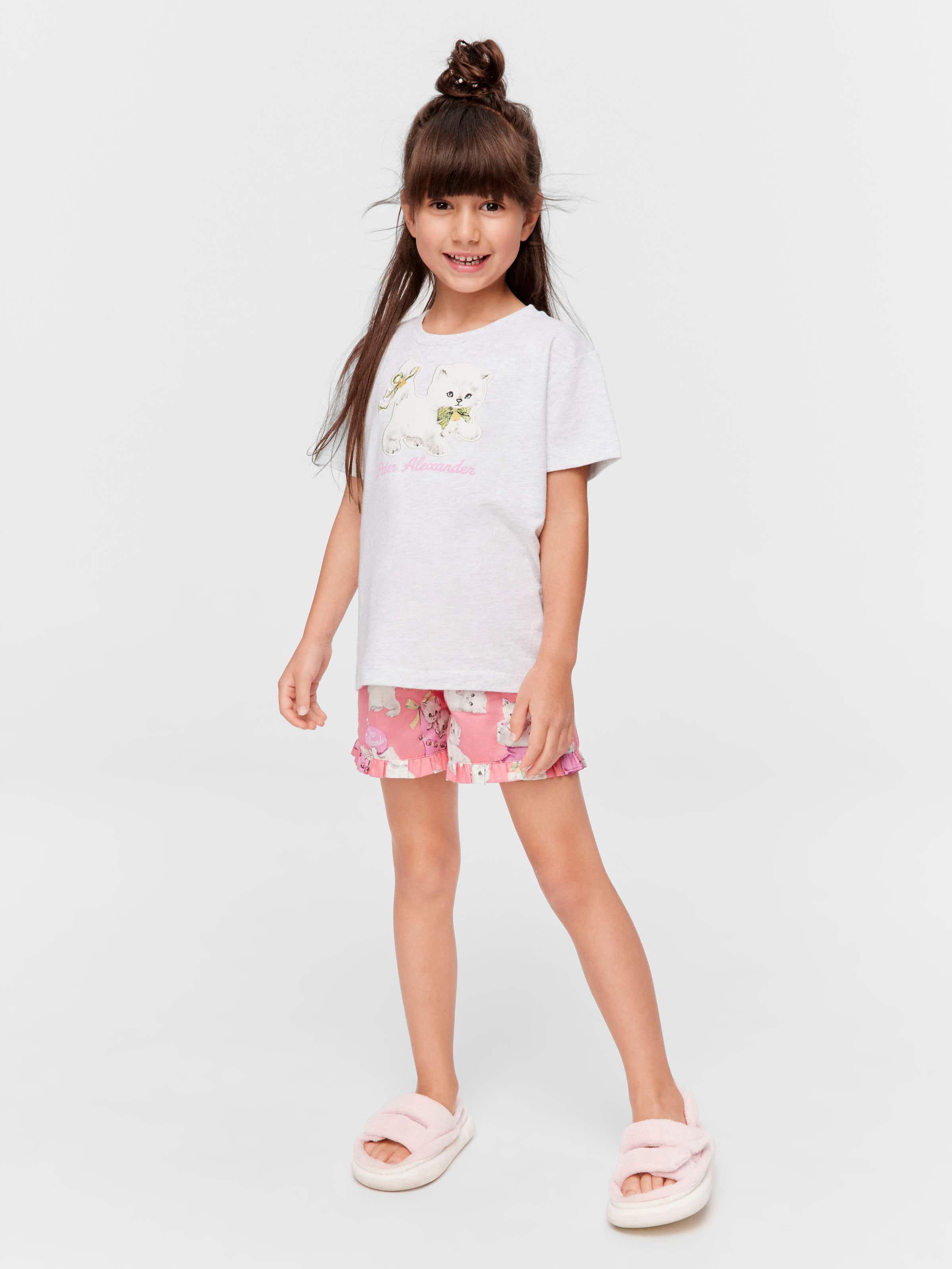 Jnr Girls Christmas Kitty Pj Set