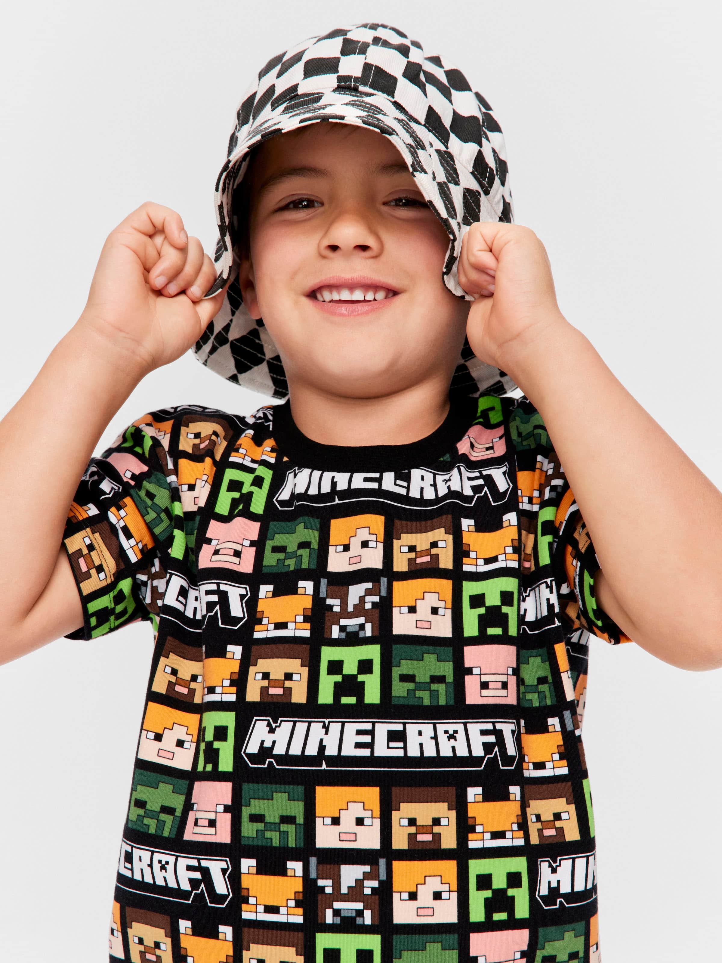 Jnr Kids Minecraft Print Pj Set