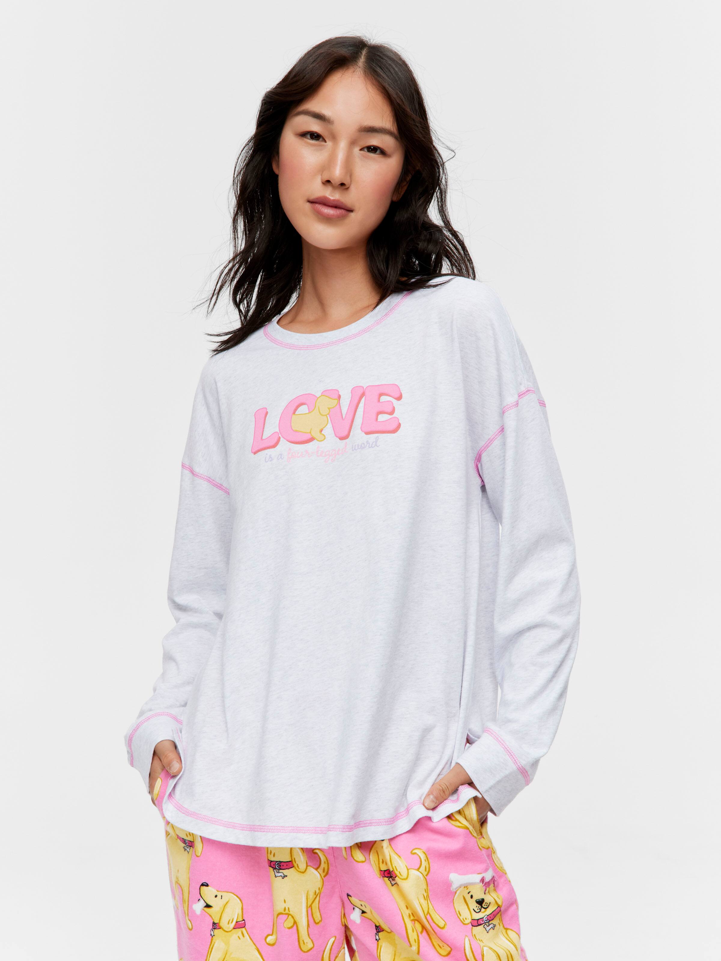 Love Is A 4 Legged Word Oversized Long Sleeve Top