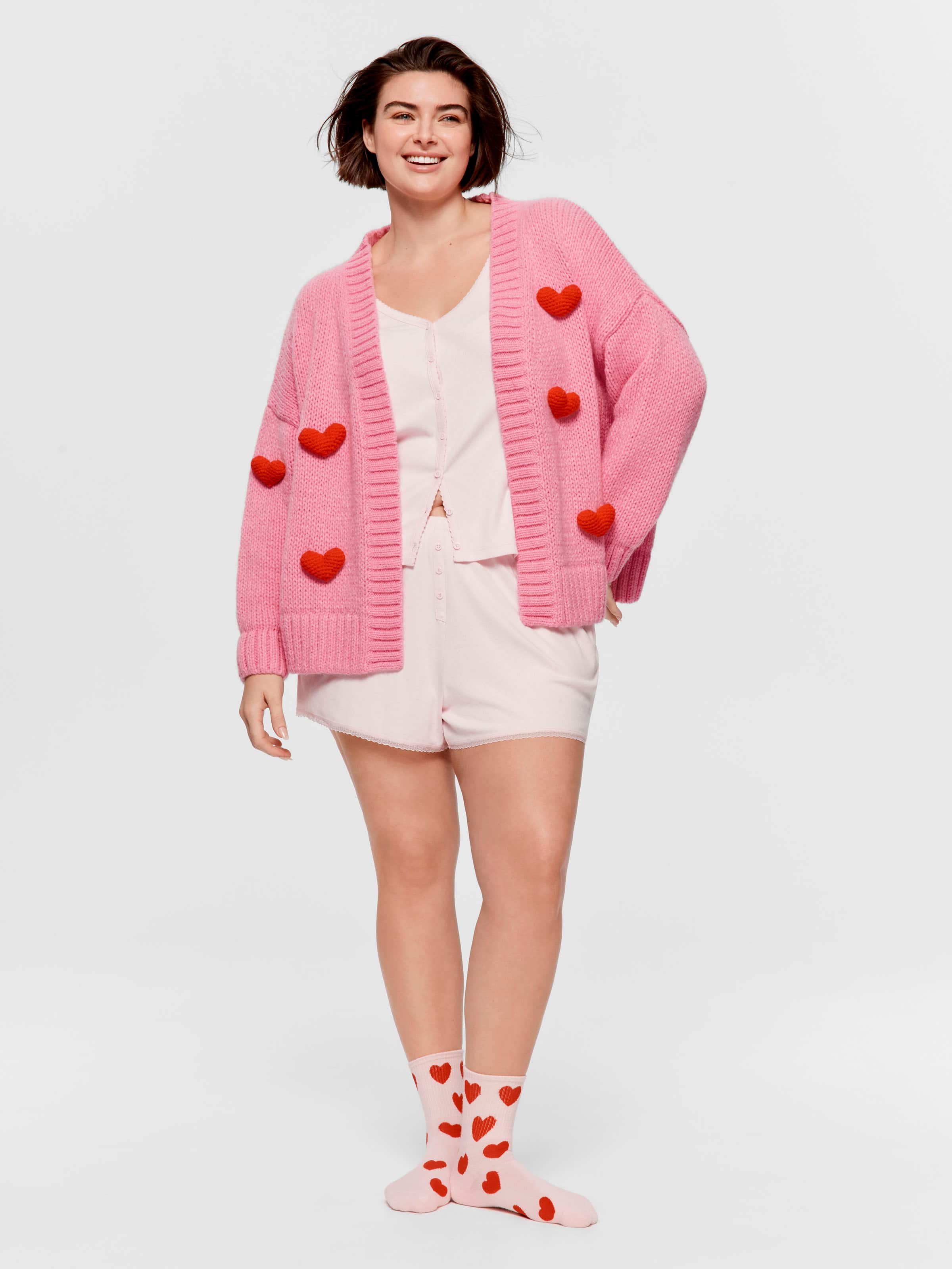 P.A. Plus Heart Pointelle Mini Short