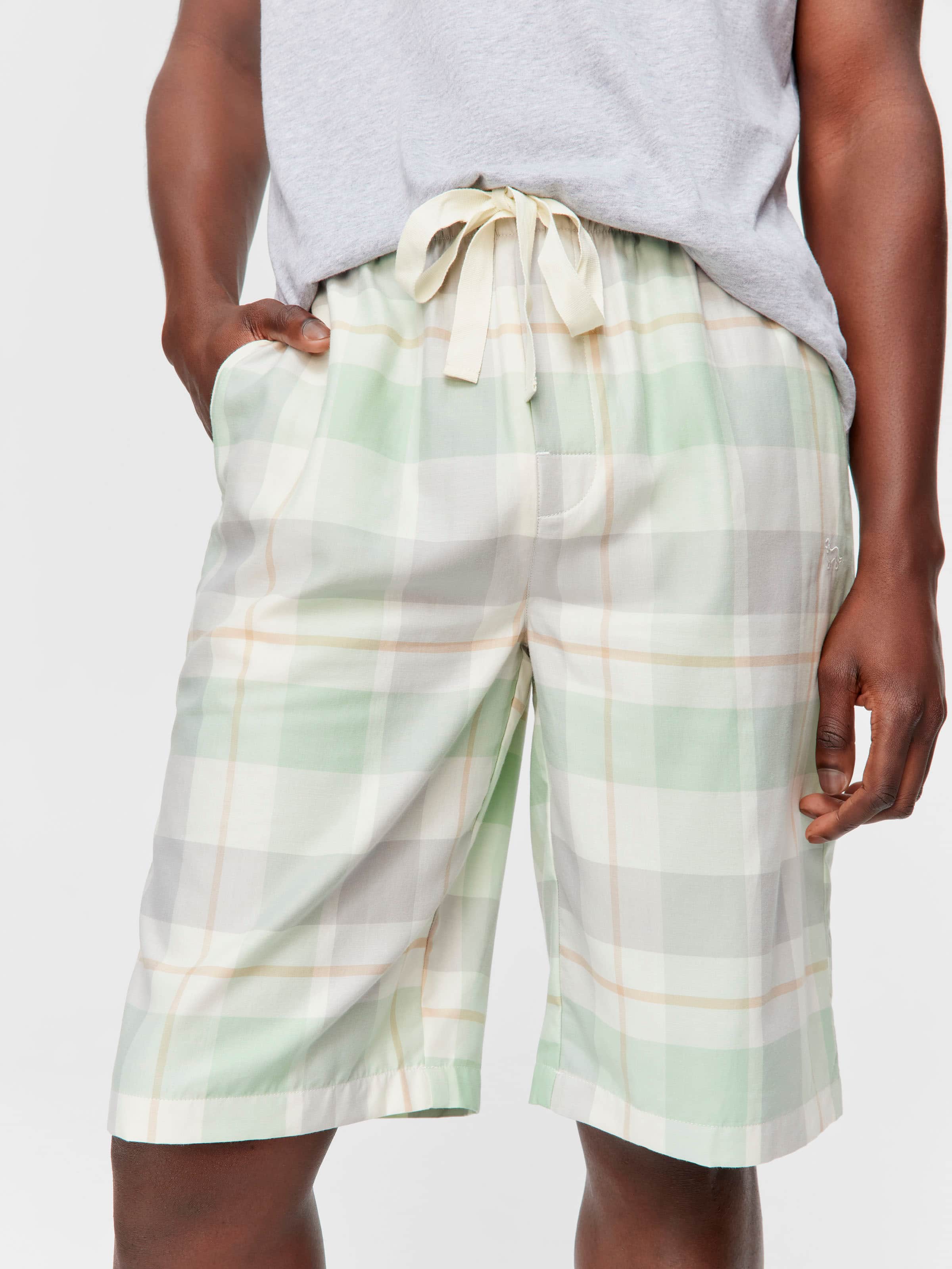 Mint Check Sleep Short