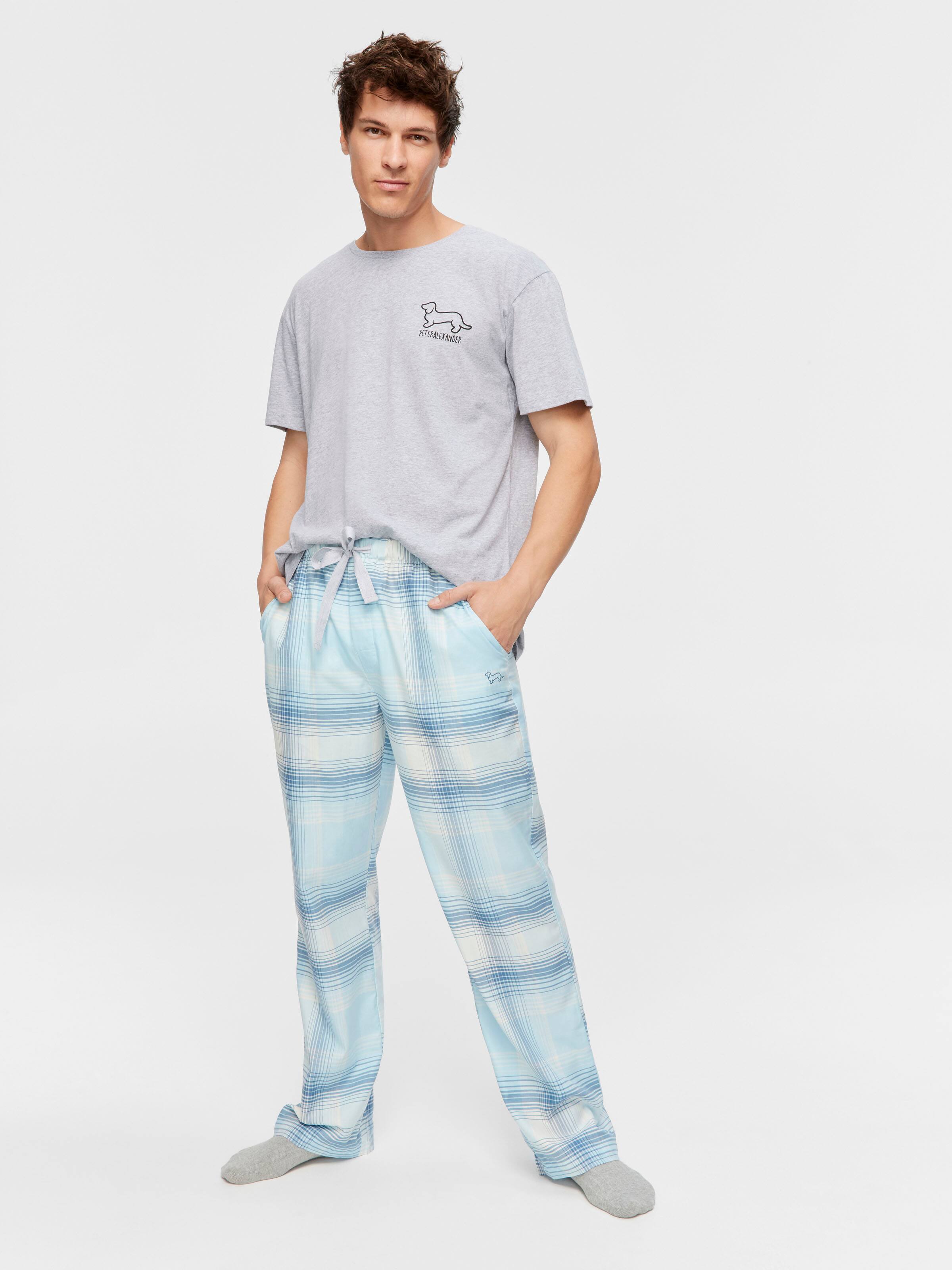 Blue Check Pj Pant
