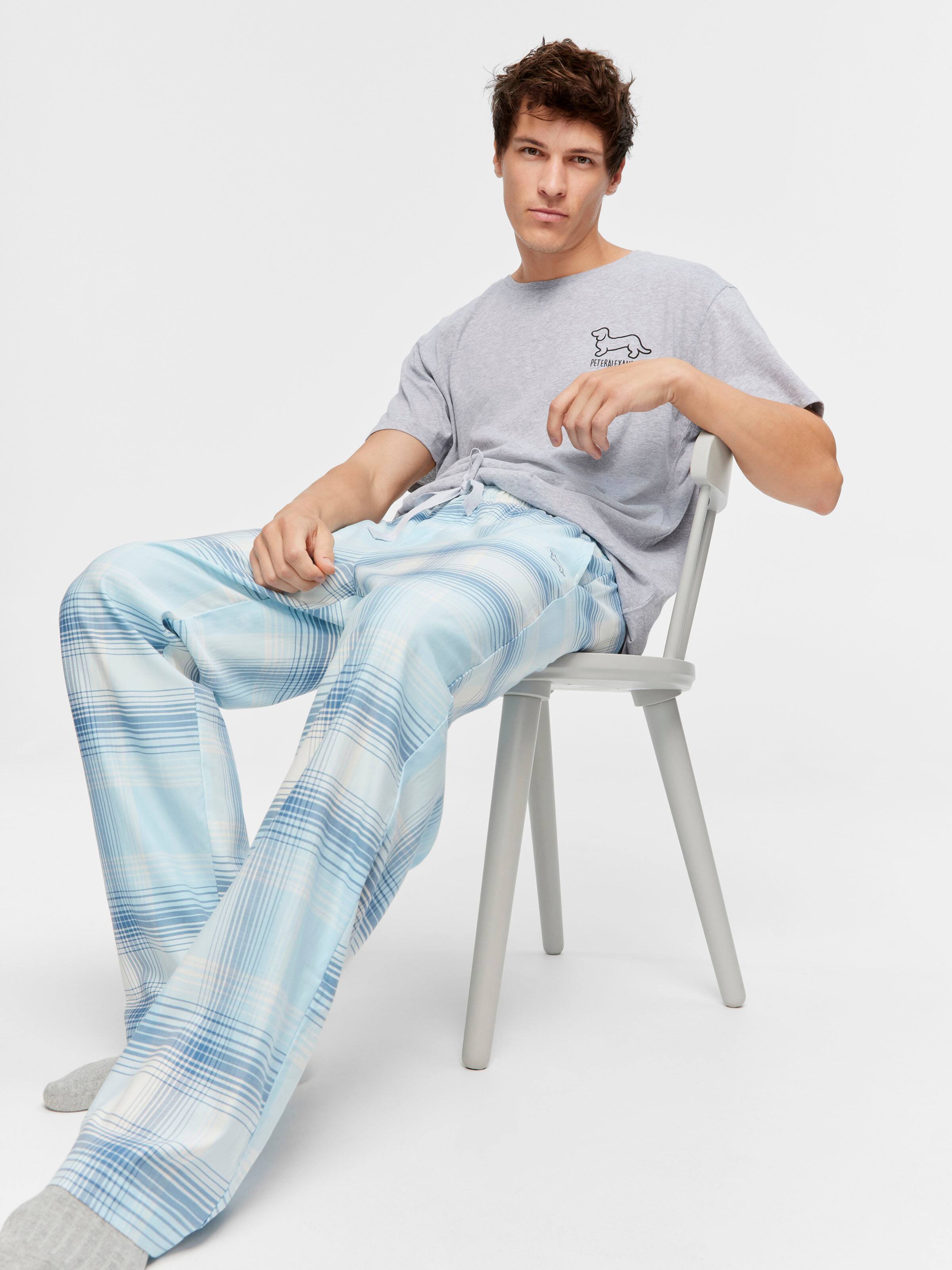 Blue Check Pj Pant