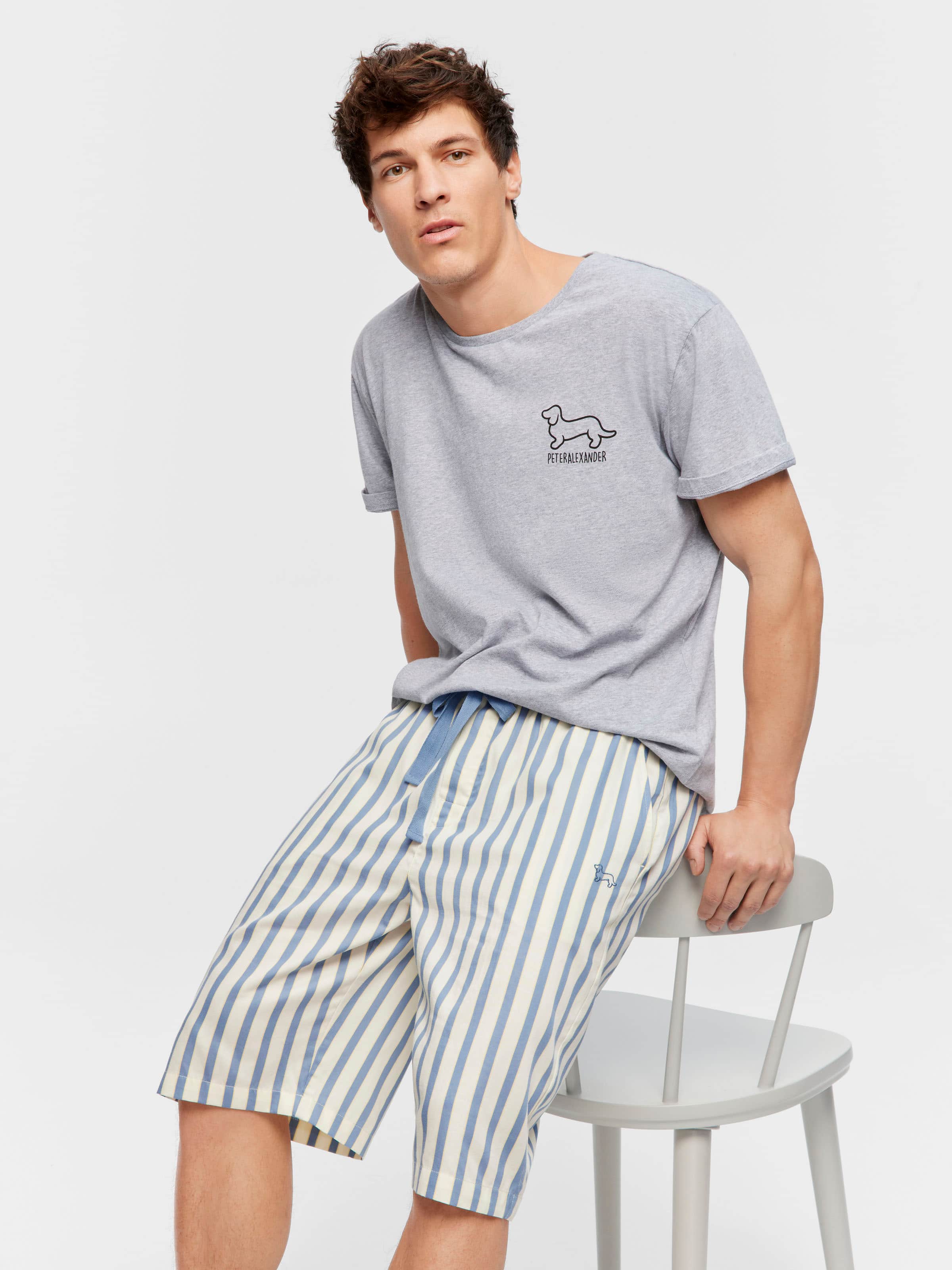Blue Stripe Sleep Short