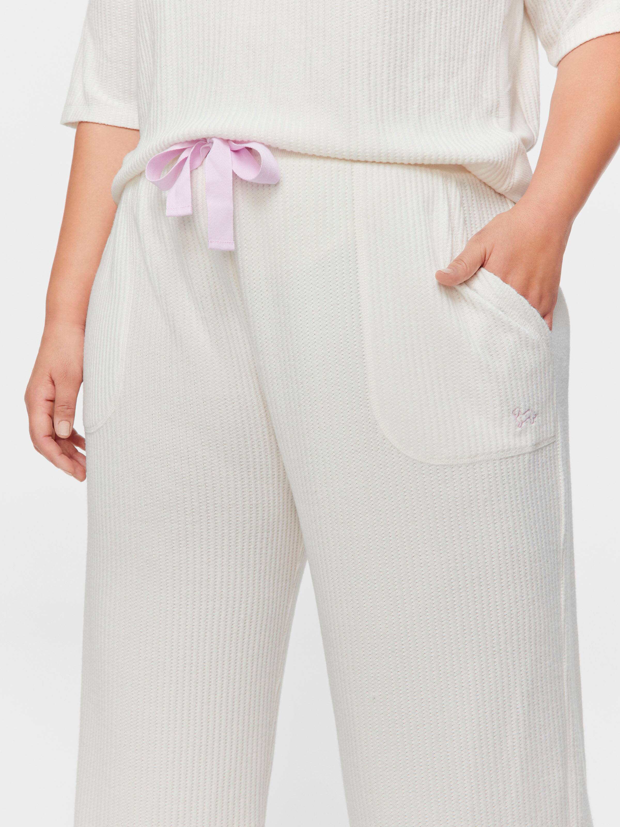 P.A. Plus Brushed Waffle Wide Leg Pj Pant