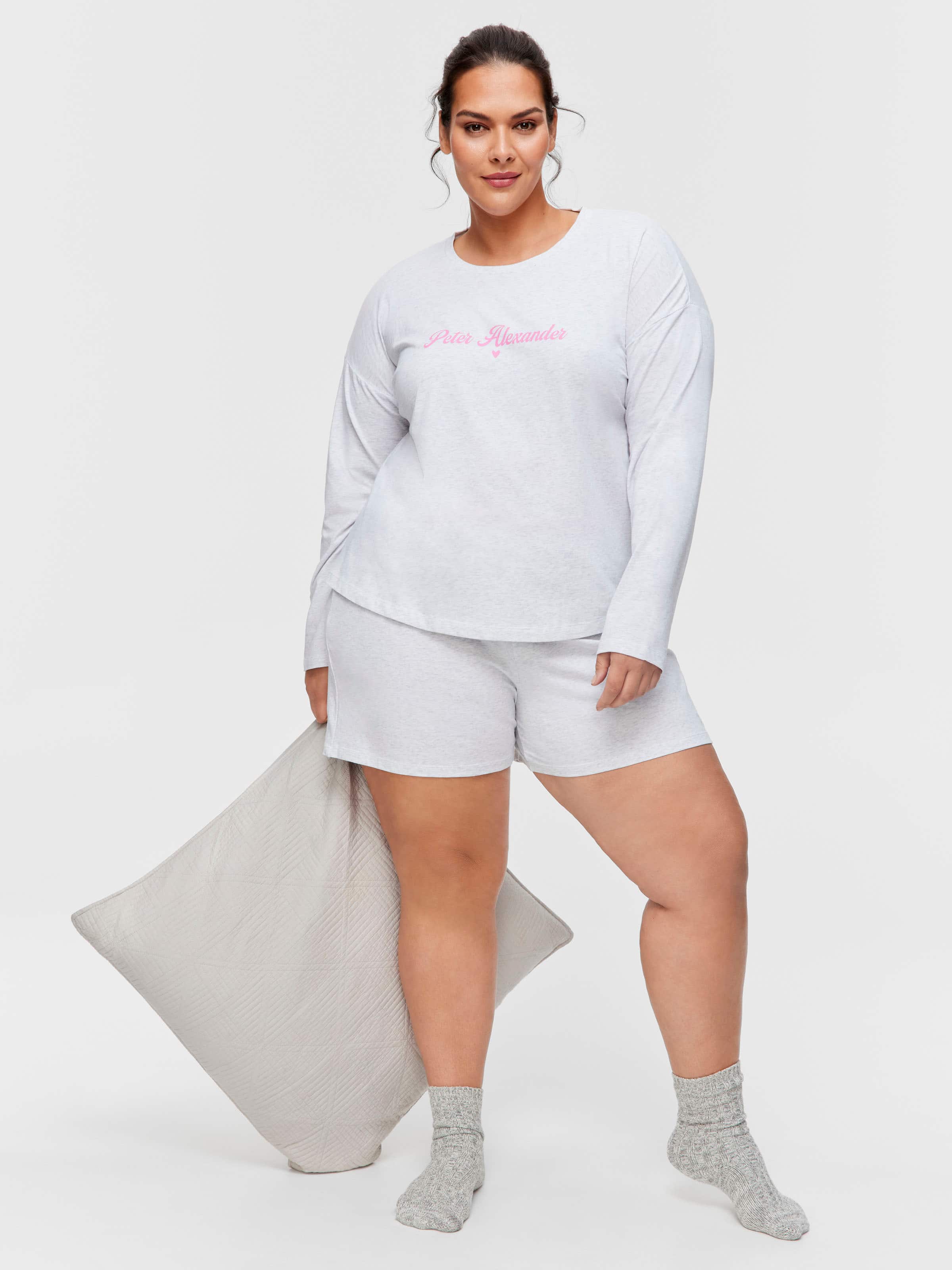 P.A. Plus Grey Marle Long Sleeve Top