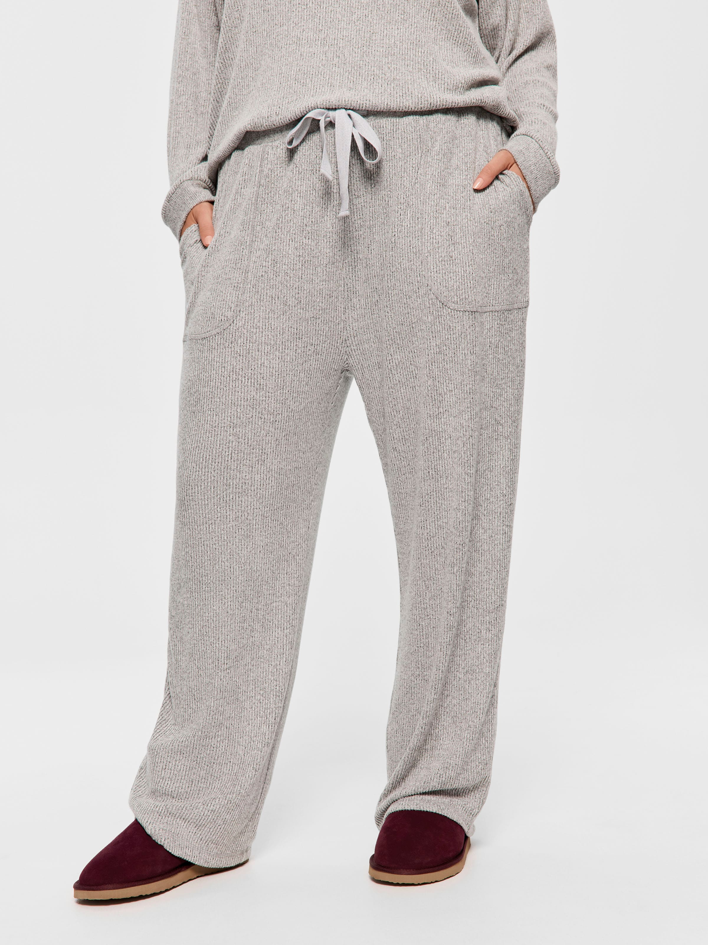 P.A. Plus Brushed Rib Straight Leg Pj Pant