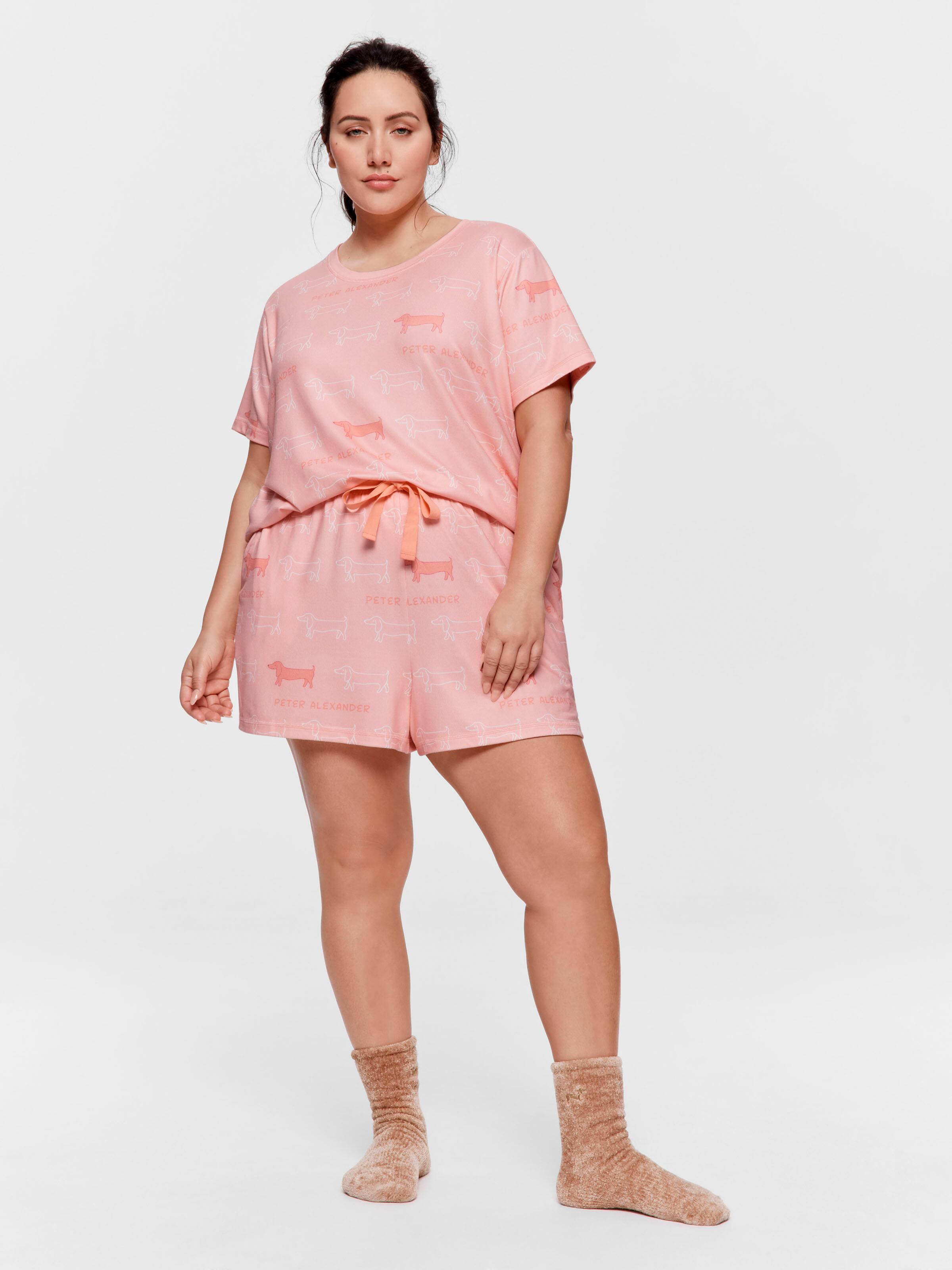 P.A. Plus Plush Peach Logo Mid Short