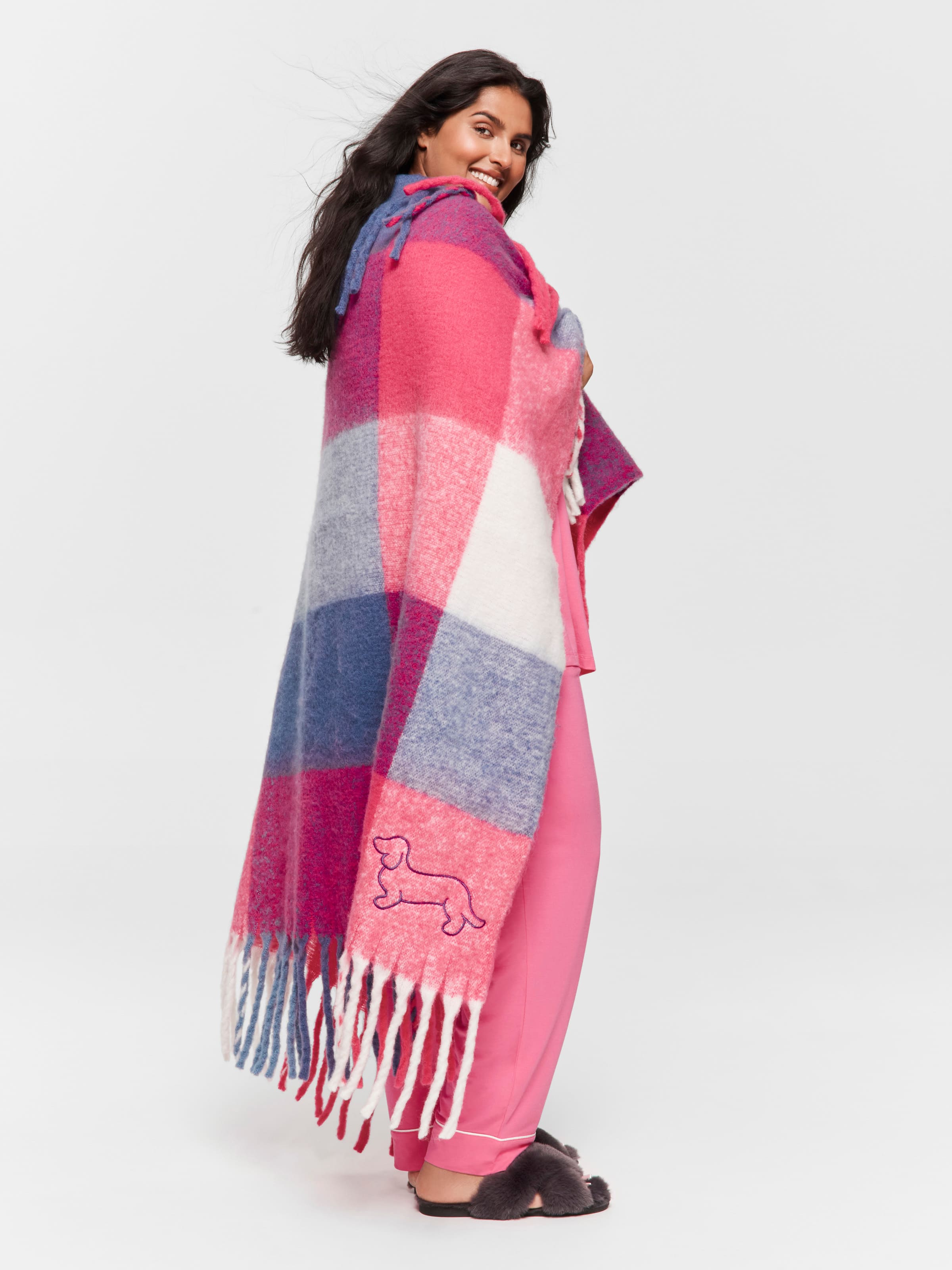 Check Knit Blanket