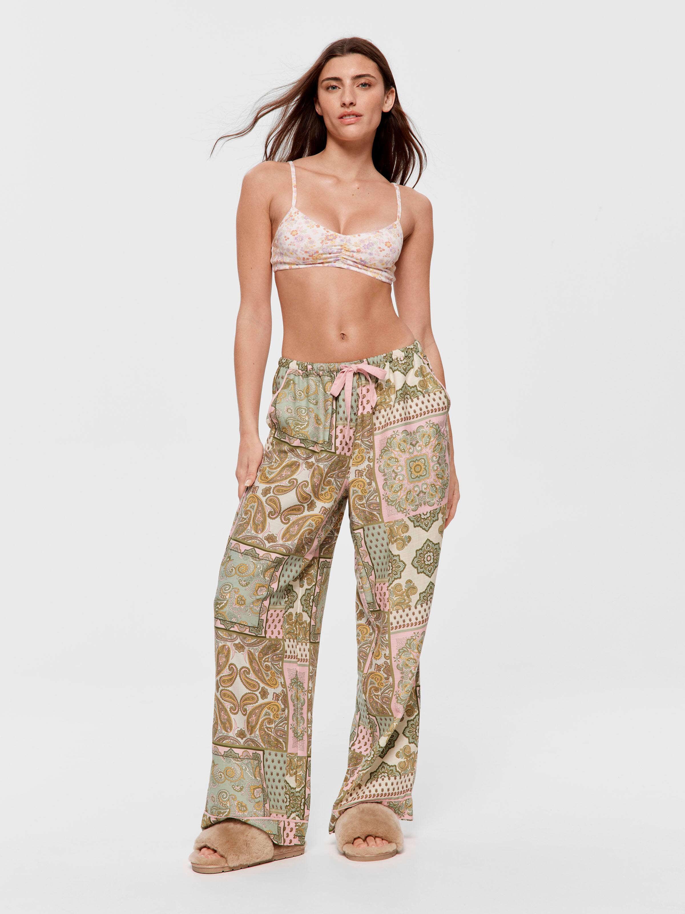 Paisley Long Wide Leg Pj Pant
