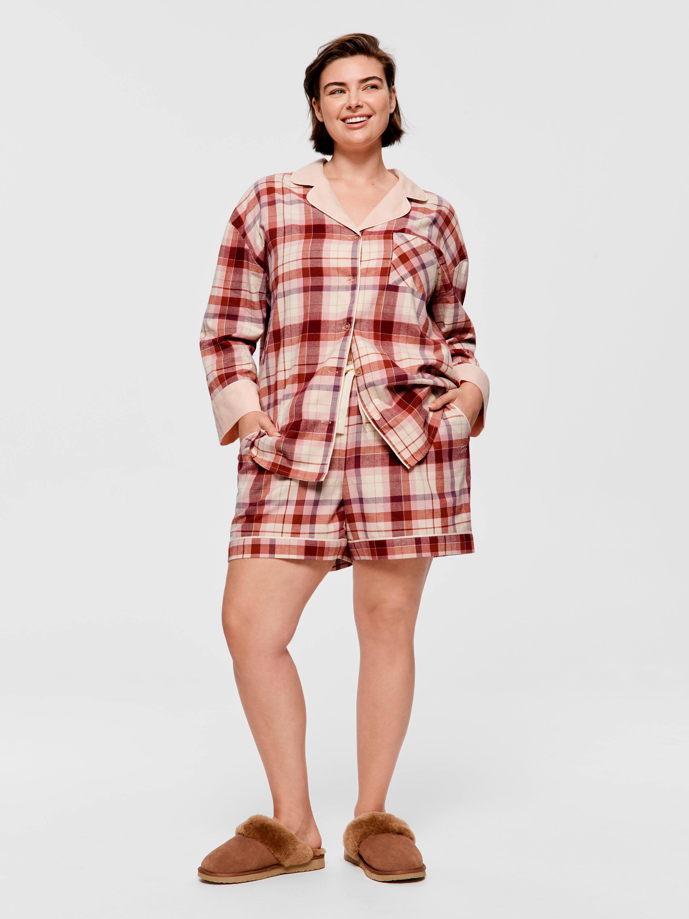 P.A. Plus Cream Check Short