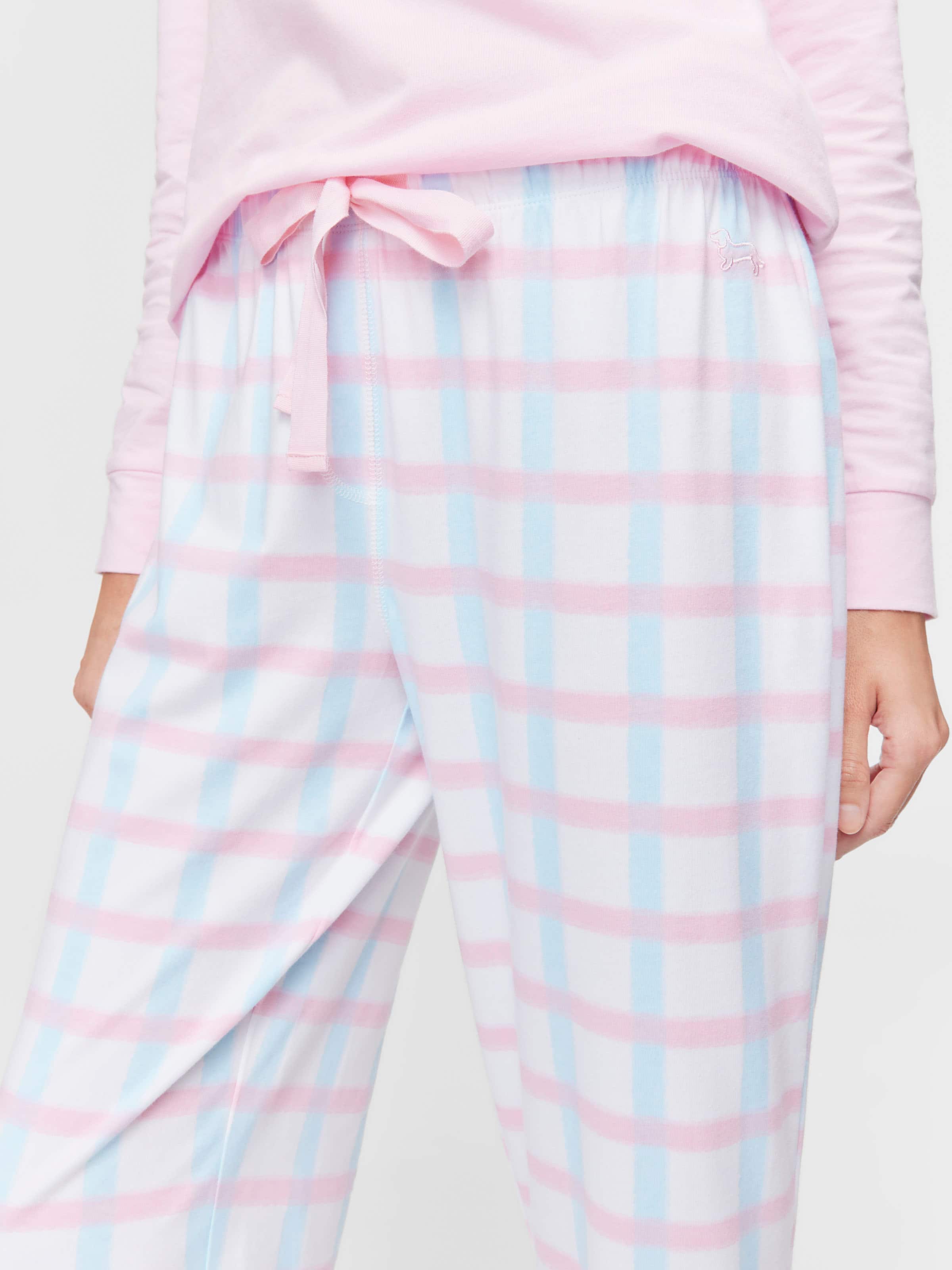 Check Straight Leg Pj Pant