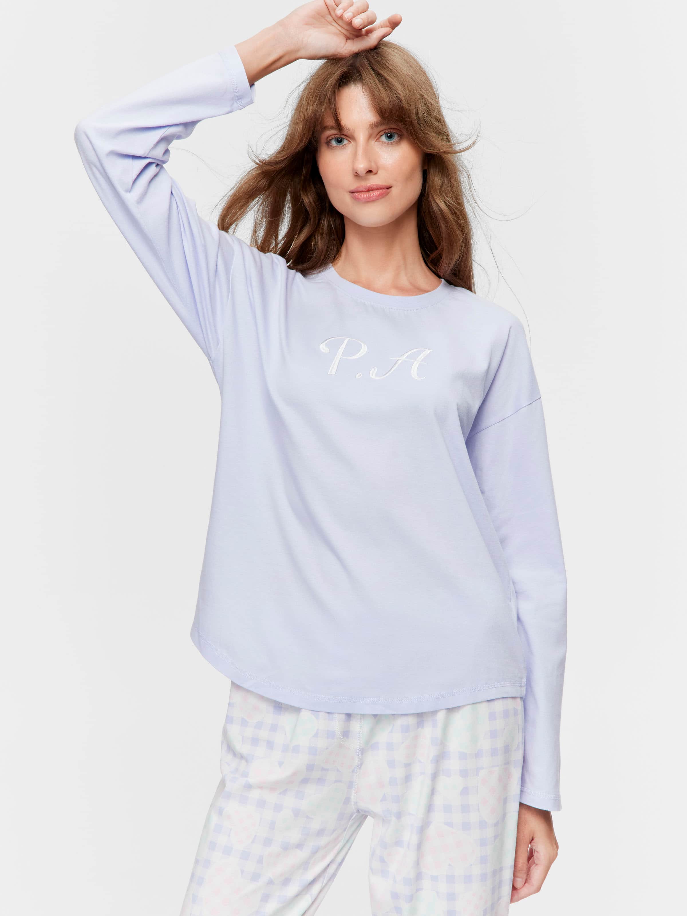 Lilac P.A. Logo Long Sleeve Top