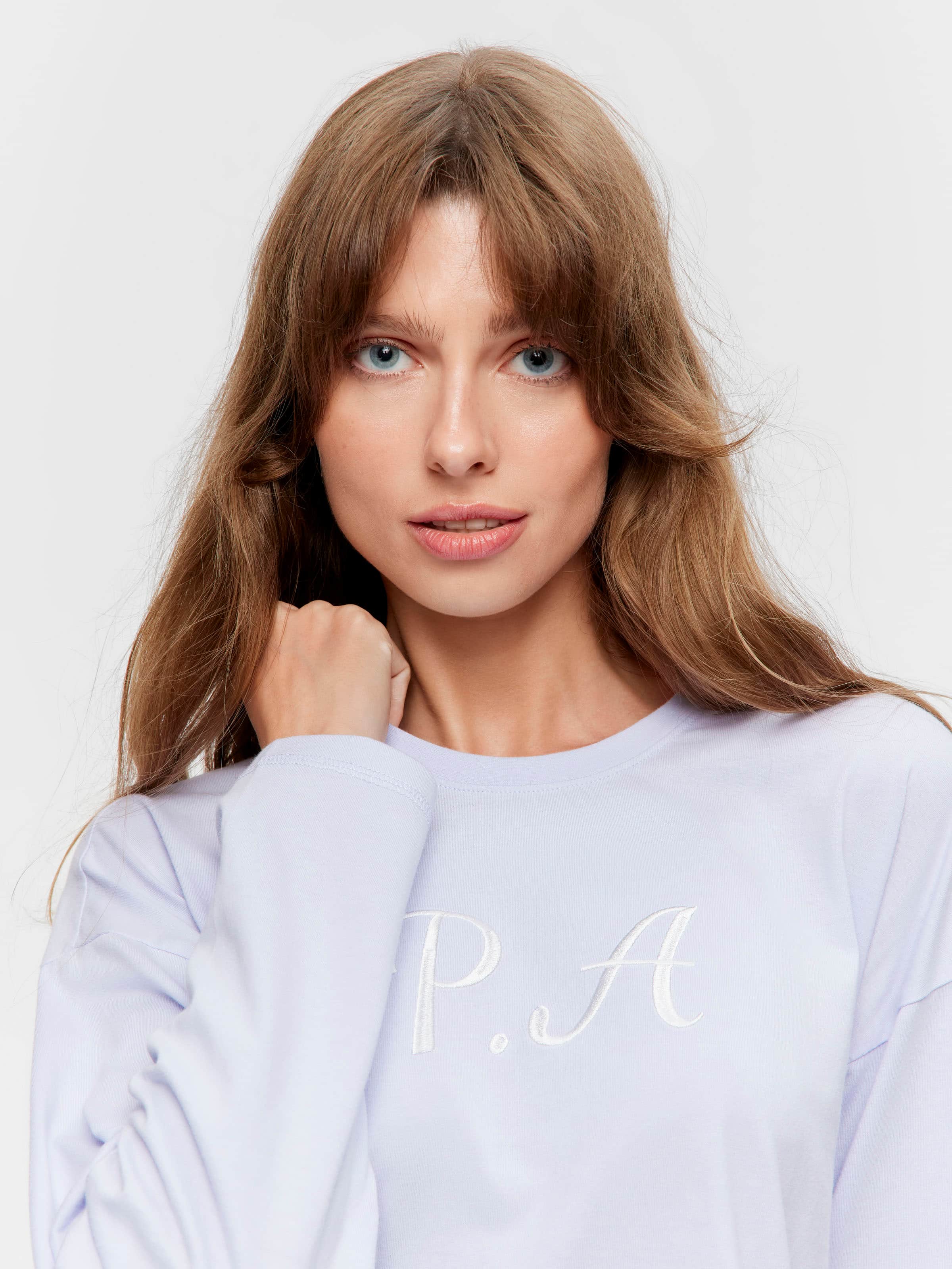 Lilac P.A. Logo Long Sleeve Top