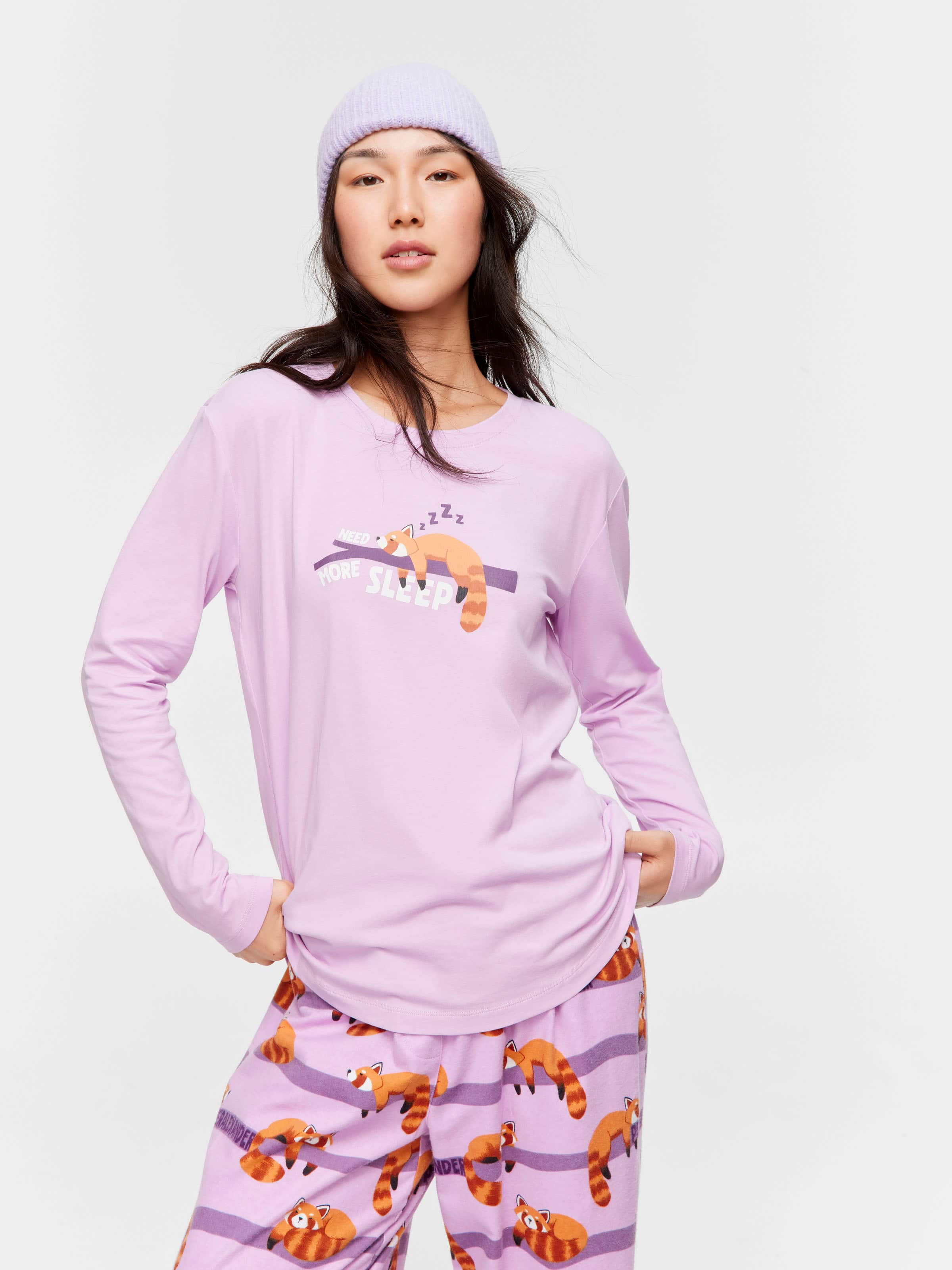 Red Panda Long Sleeve Top
