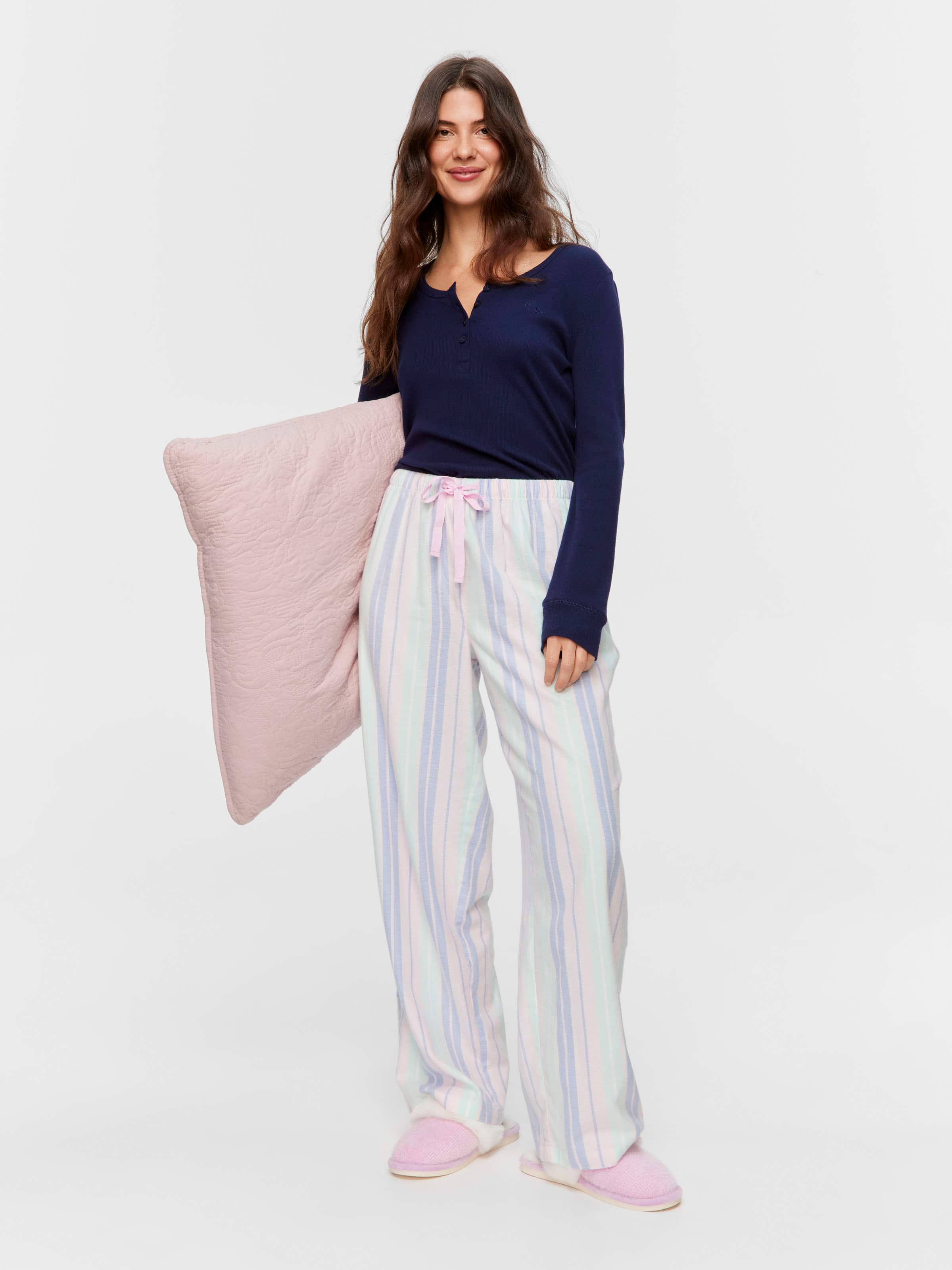 Pastel Stripe Classic Flannelette Pj Pant