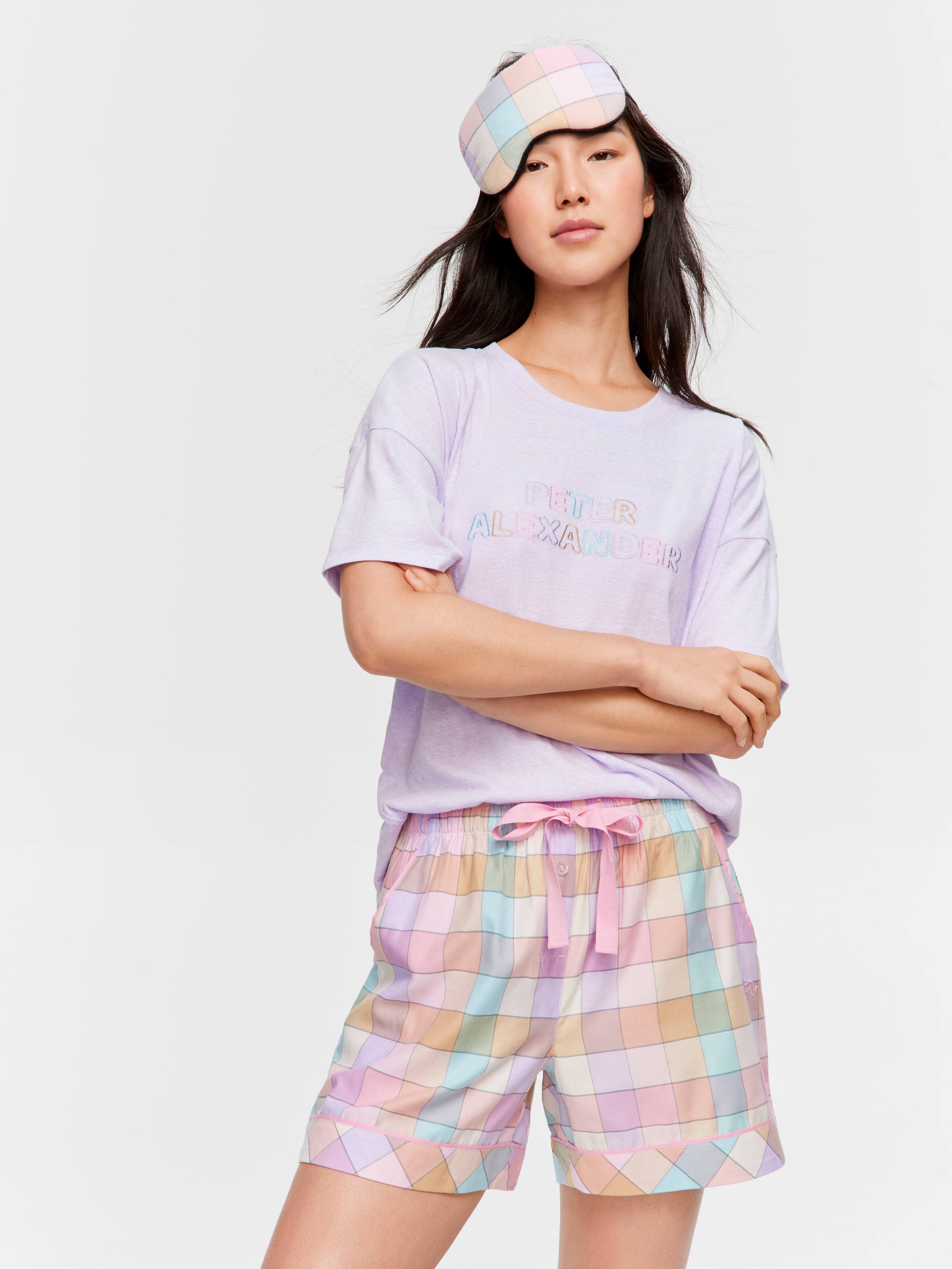 Pink Bold Check Mid Short